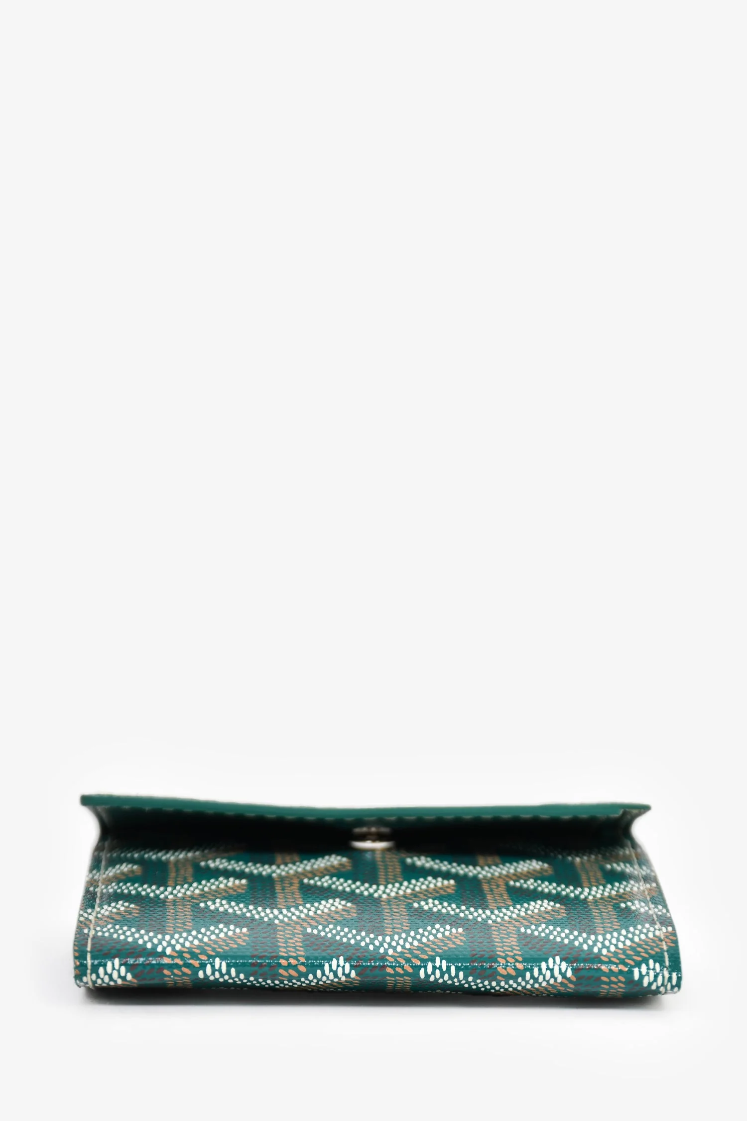 Goyard Green Coated Canvas 'Marigny' Compact Wallet - Image 5