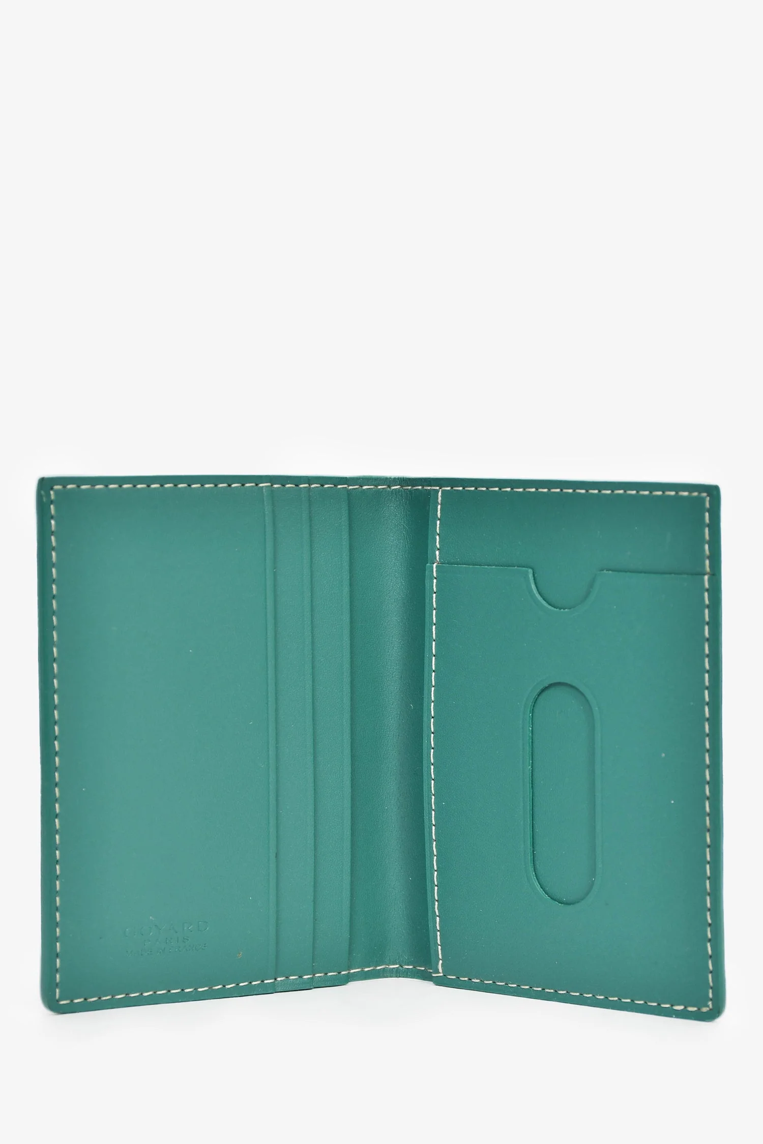 Goyard Green Goyardine Saint Marc Card Wallet - Image 6