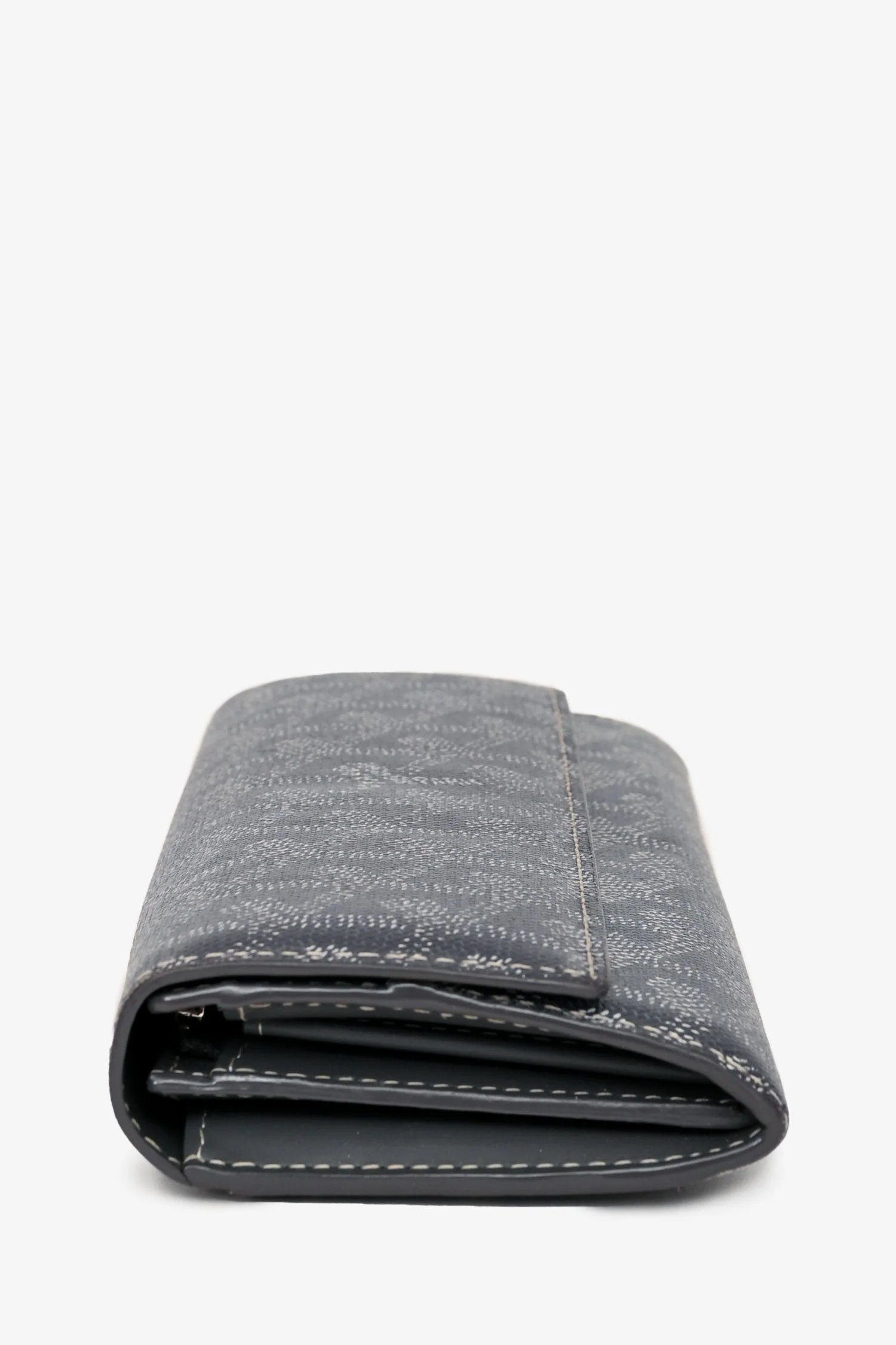Goyard Grey Canvas/Leather Goyardine Long Wallet - Image 3