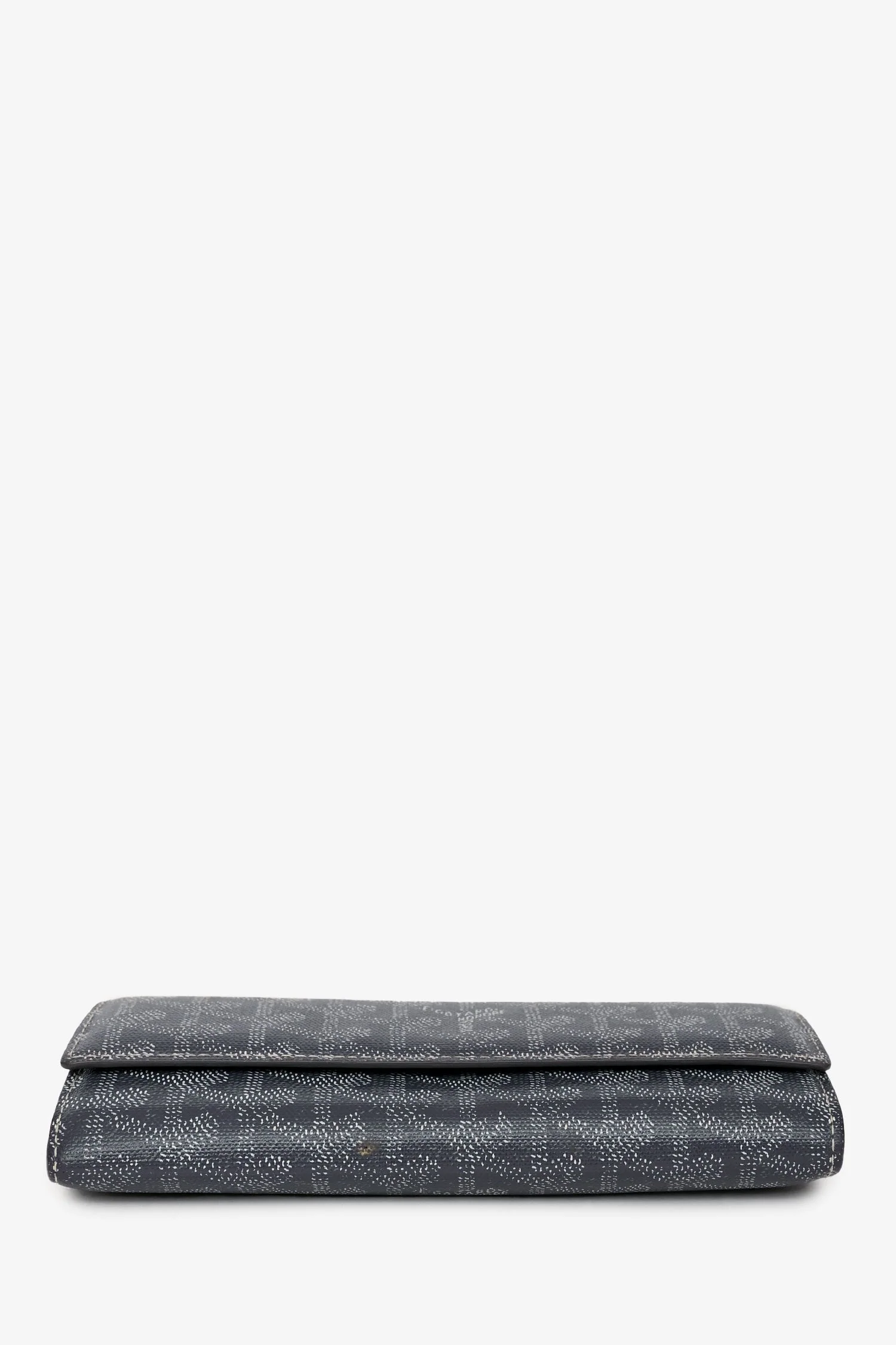 Goyard Grey Canvas/Leather Goyardine Long Wallet - Image 5