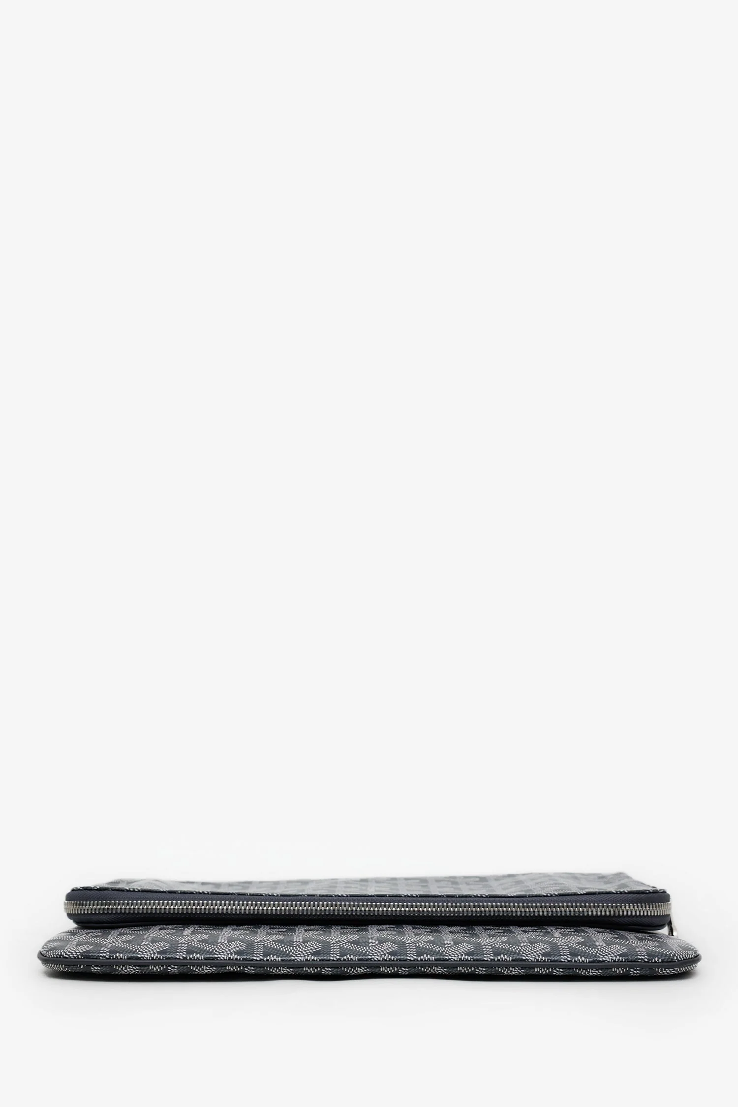 Goyard Grey Goyardine Leather 'Sainte Marie' GM Clutch - Image 5