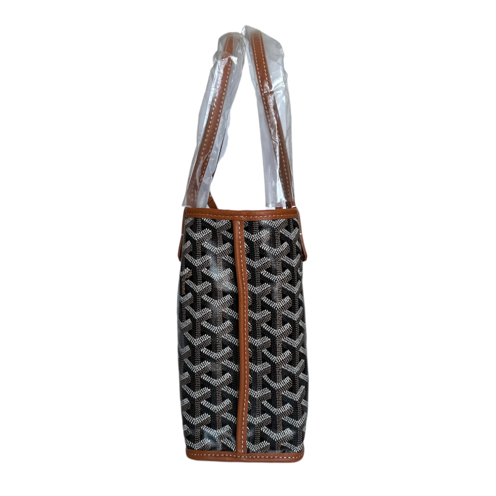 Goyard Mini Anjou Tote - Black/Tan (NWT) - Image 5