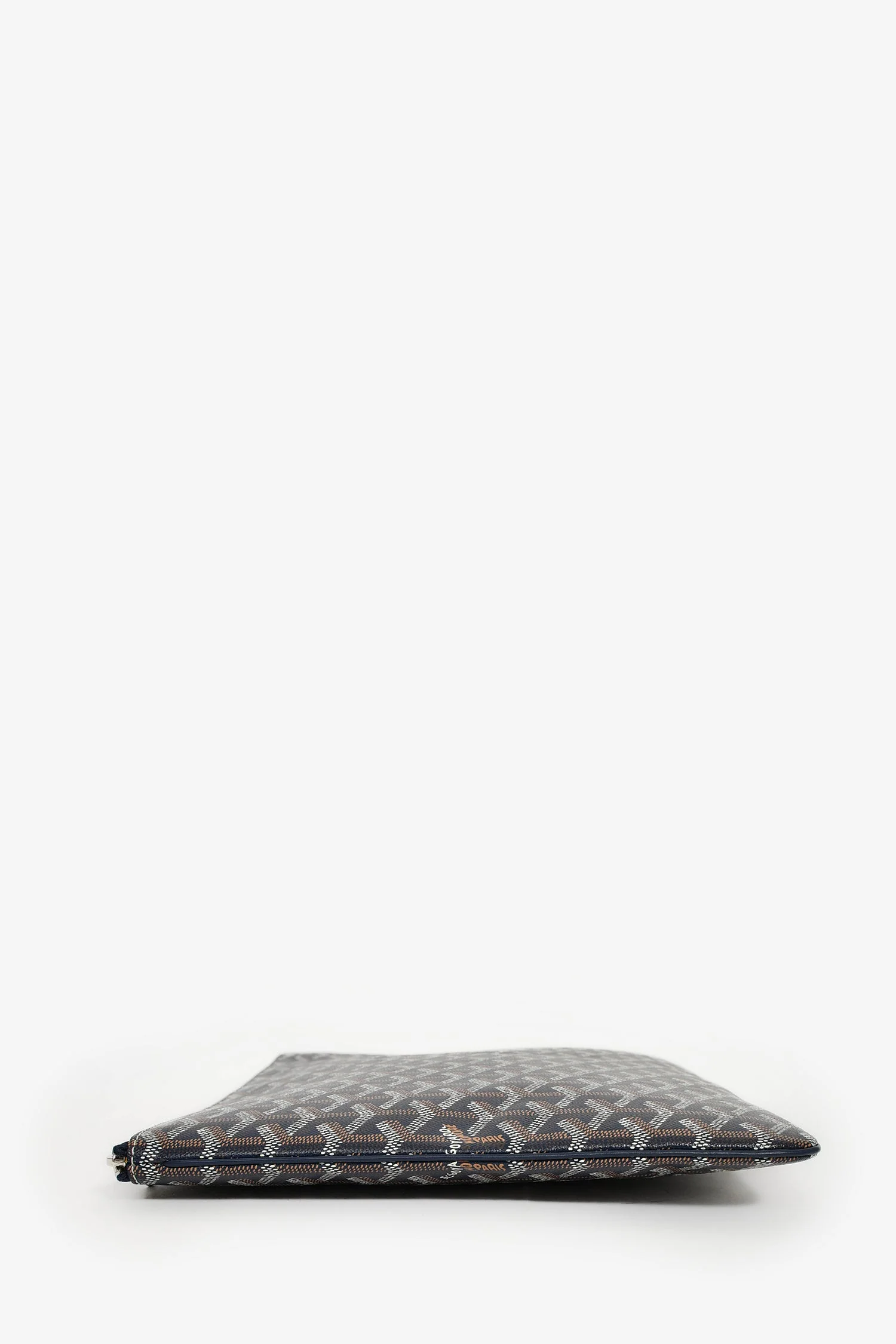 Goyard Navy Blue Goyardine Pochette Senat GM Zip Pouch - Image 3