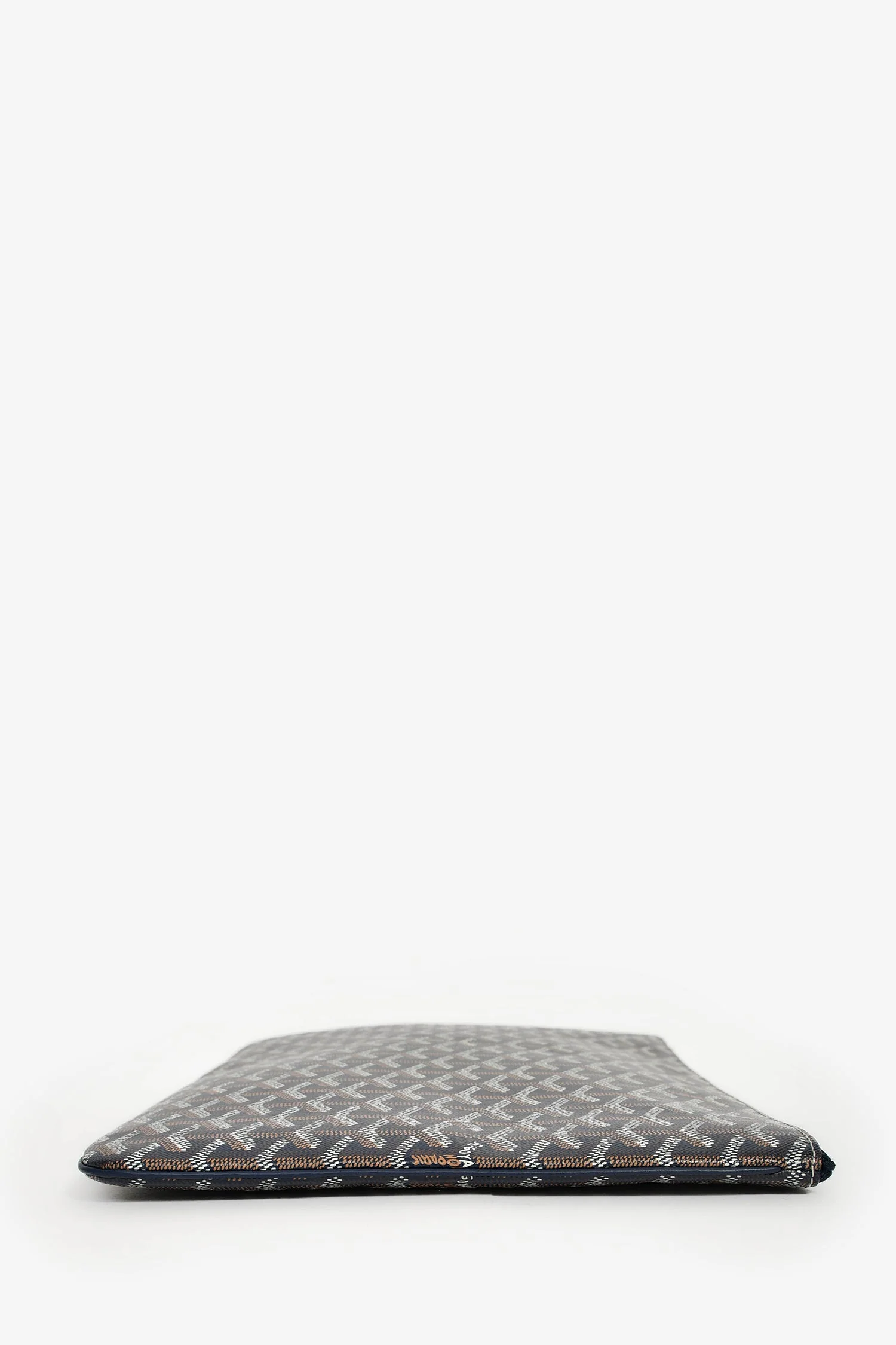 Goyard Navy Blue Goyardine Pochette Senat GM Zip Pouch - Image 4