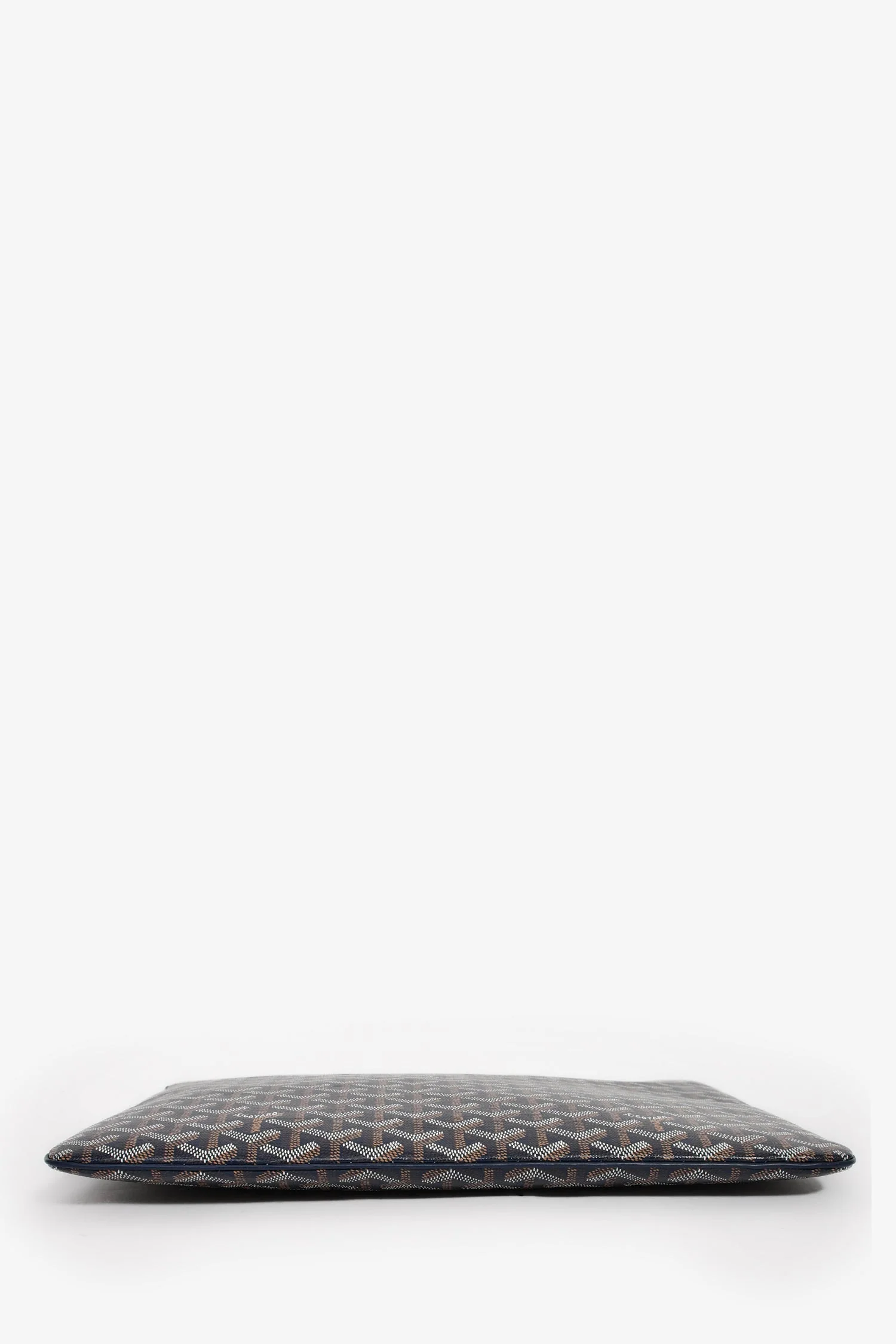 Goyard Navy Blue Goyardine Pochette Senat GM Zip Pouch - Image 5