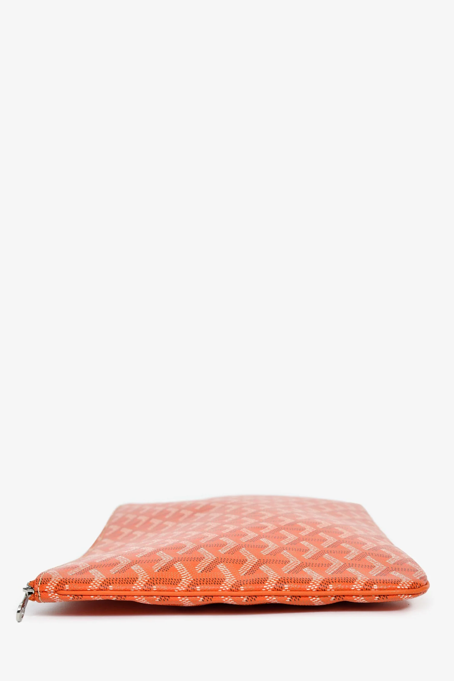 Goyard Orange Goyardine Zip Senat Pouch MM - Image 3