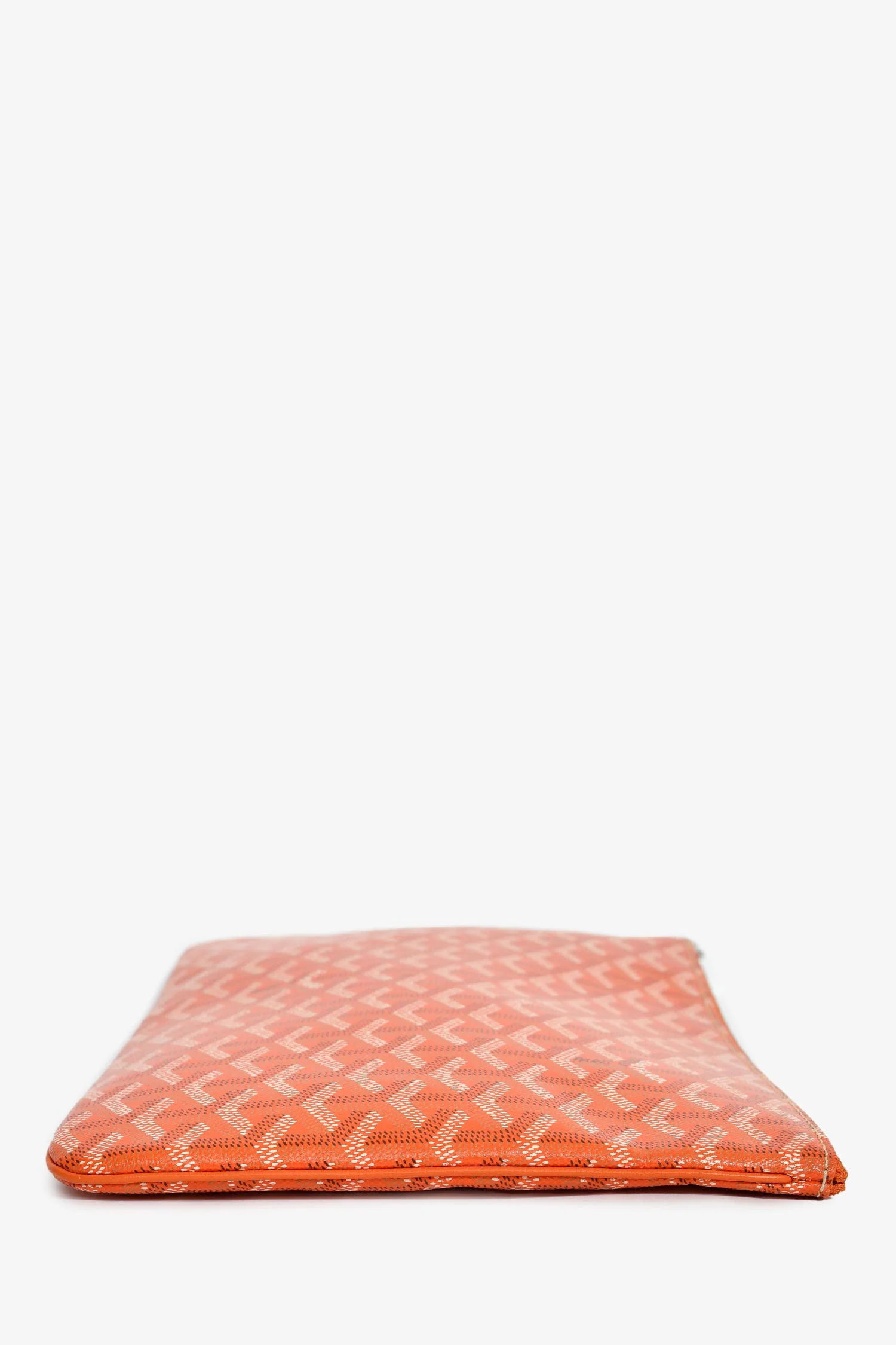 Goyard Orange Goyardine Zip Senat Pouch MM - Image 4