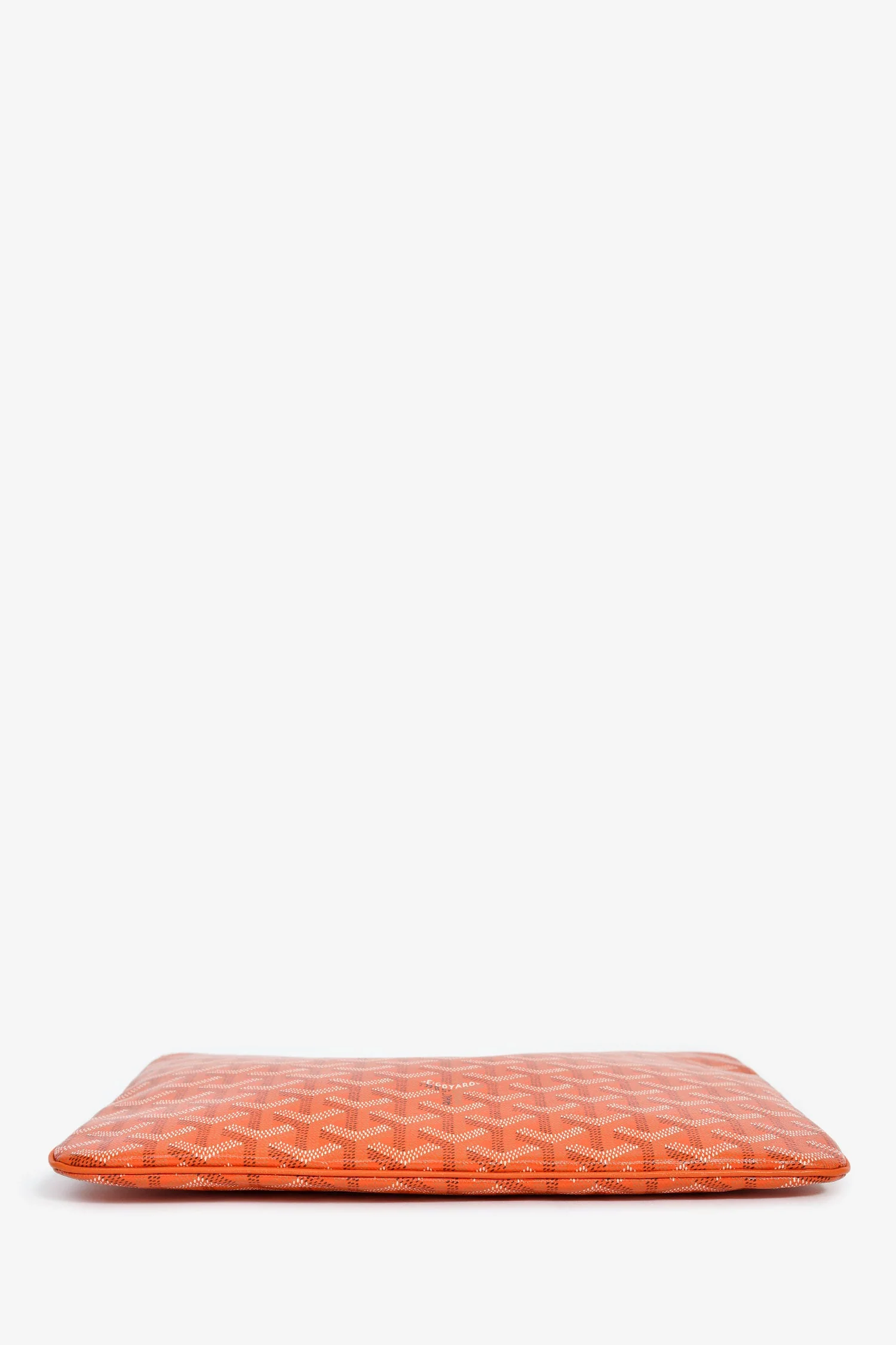 Goyard Orange Goyardine Zip Senat Pouch MM - Image 5