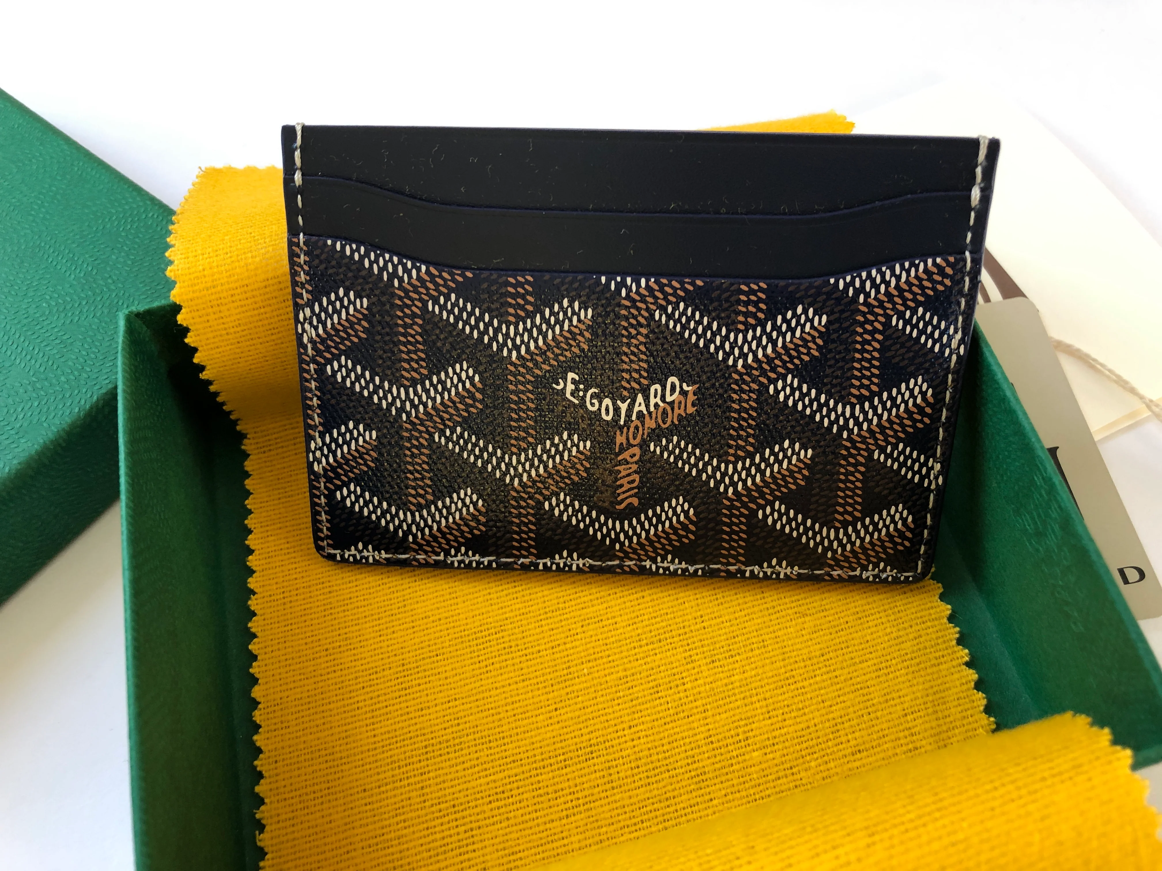 Goyard Saint Sulpice Card Holder - Navy Blue (NWT) - Image 3