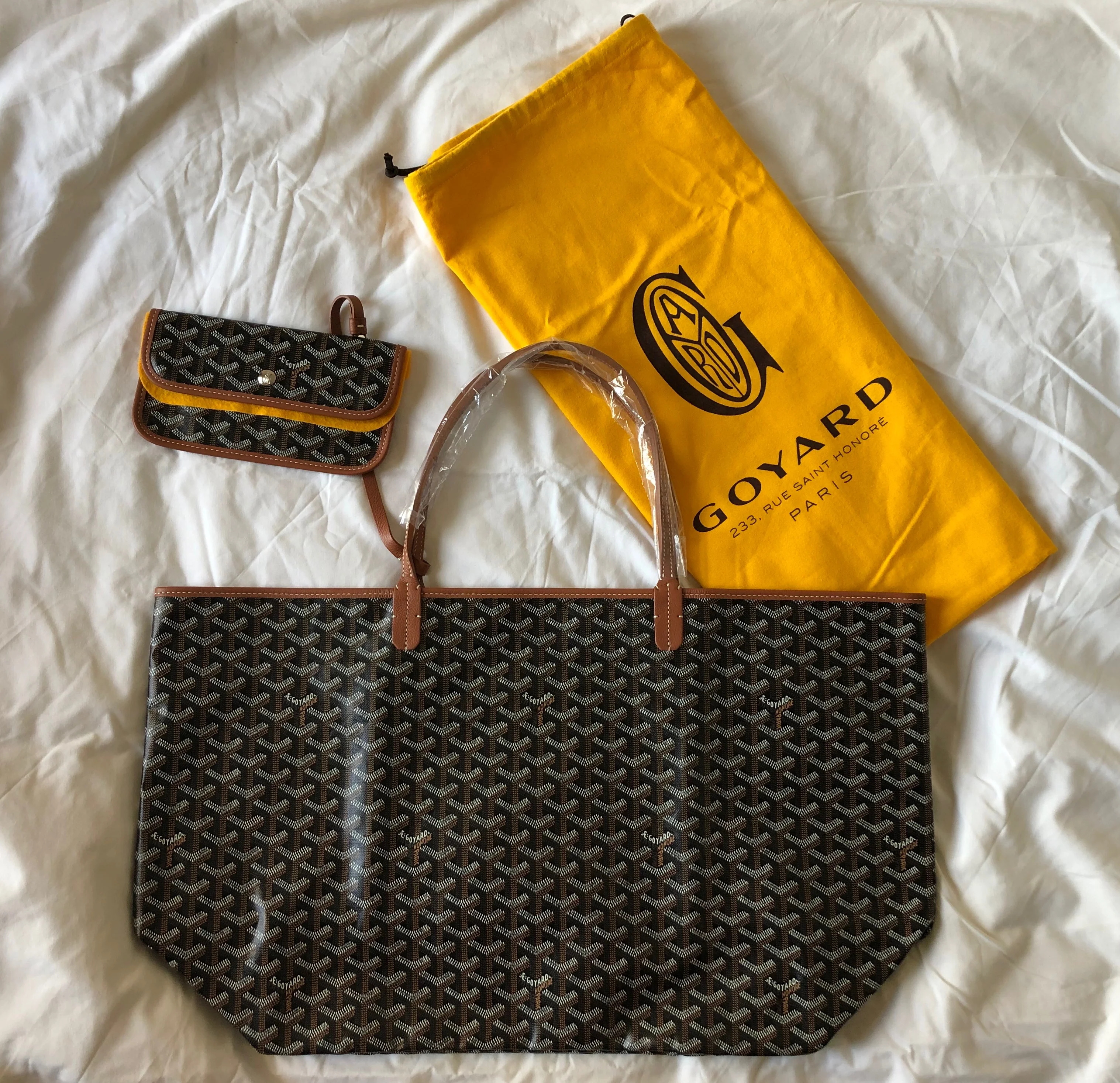 Goyard St. Louis Black with Tan Trim GM Tote (NWT) - Image 3