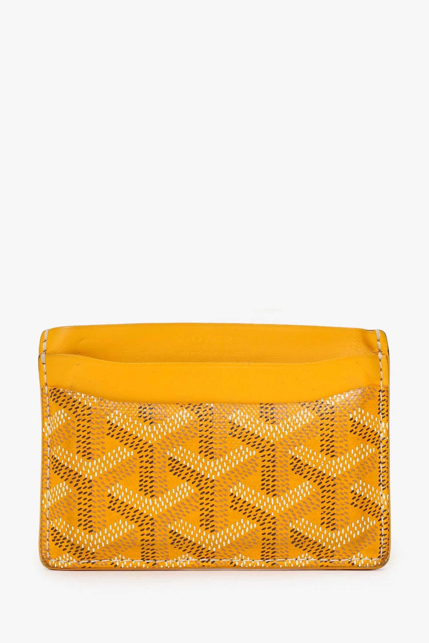 Goyard Yellow Goyardine Leather 'Saint-Sulpice' Card Holder - Image 2
