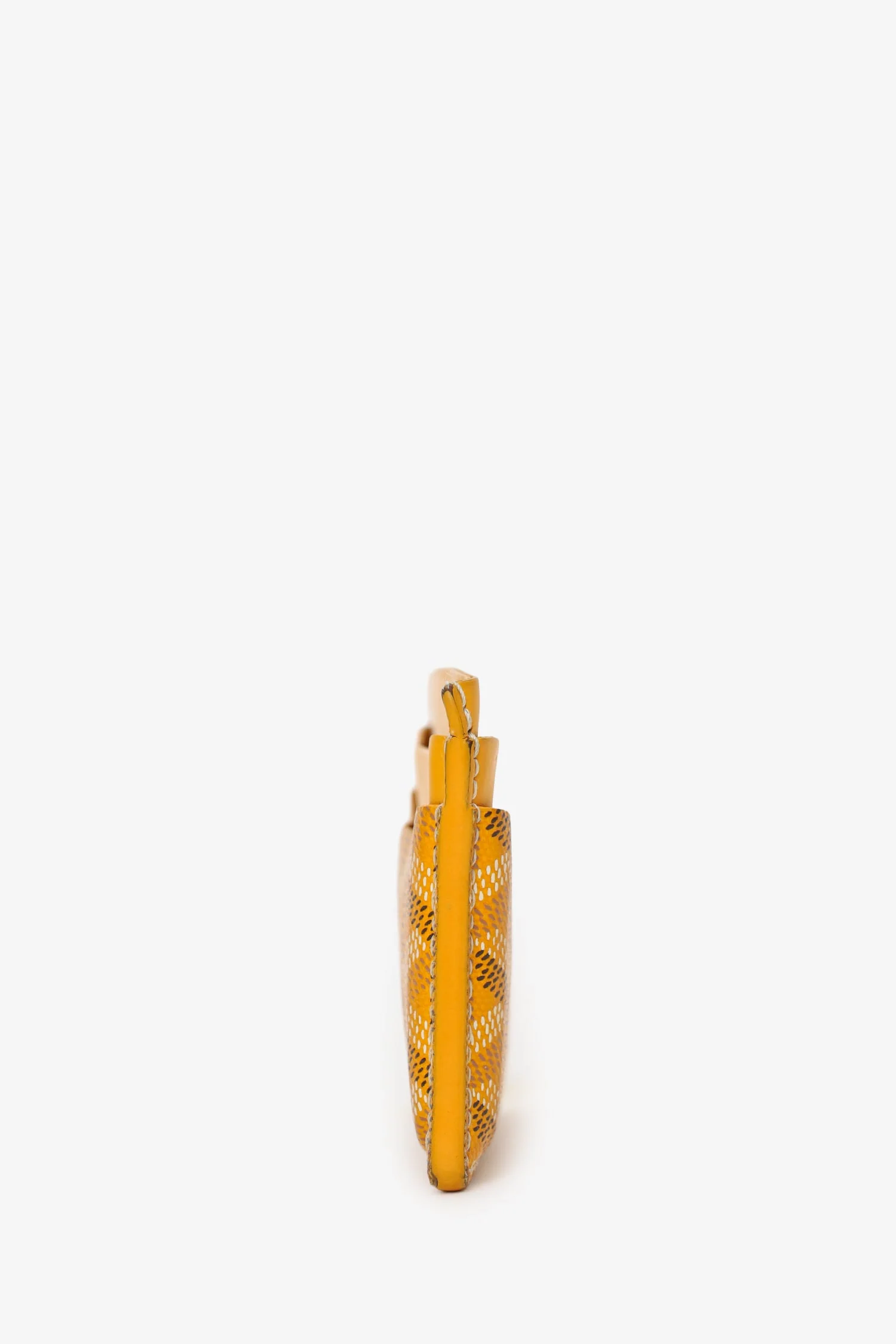 Goyard Yellow Goyardine Leather 'Saint-Sulpice' Card Holder - Image 4