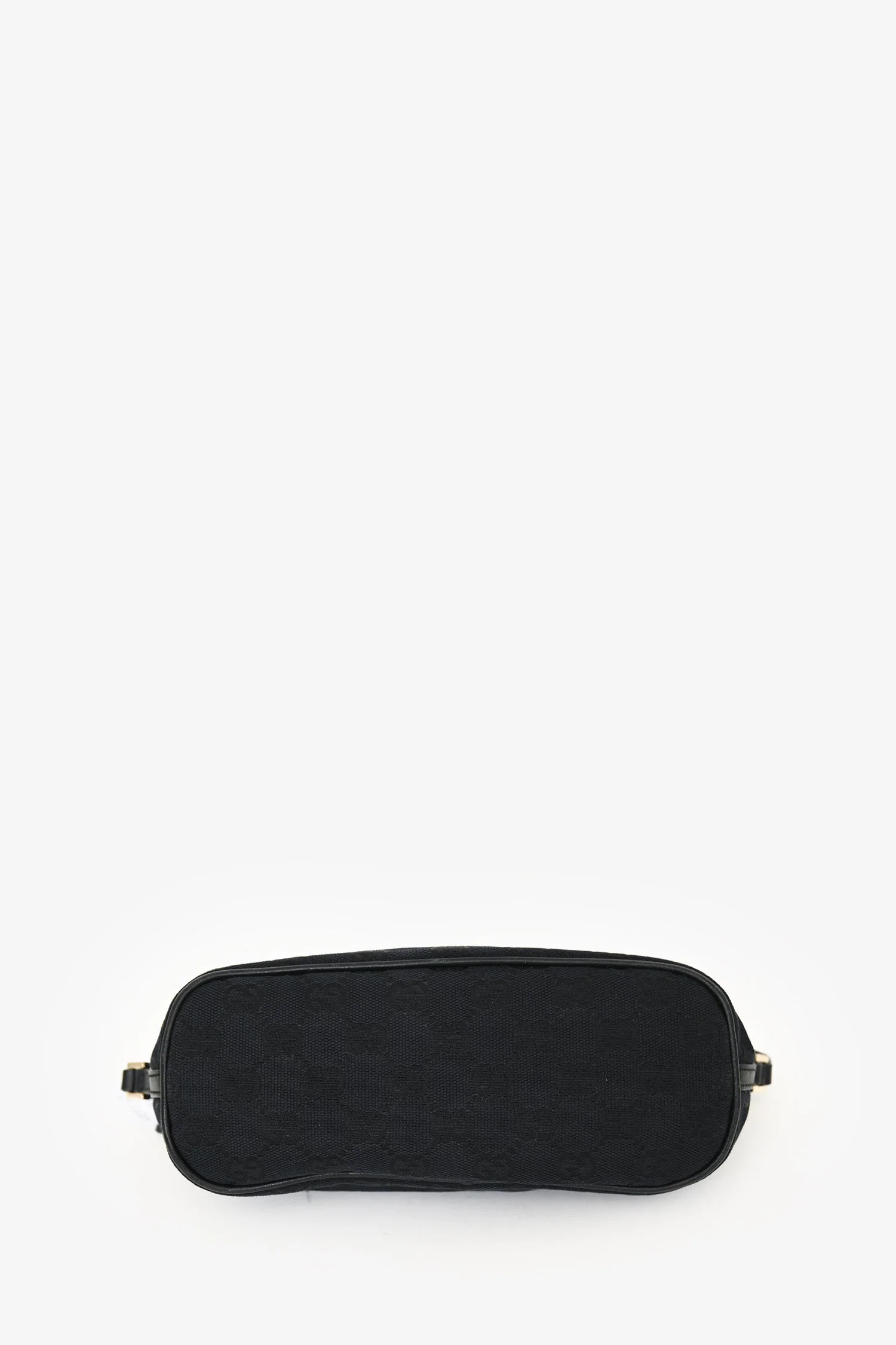 Gucci 2000 Vintage Black GG Canvas Boat Pochette Shoulder Bag - Image 5