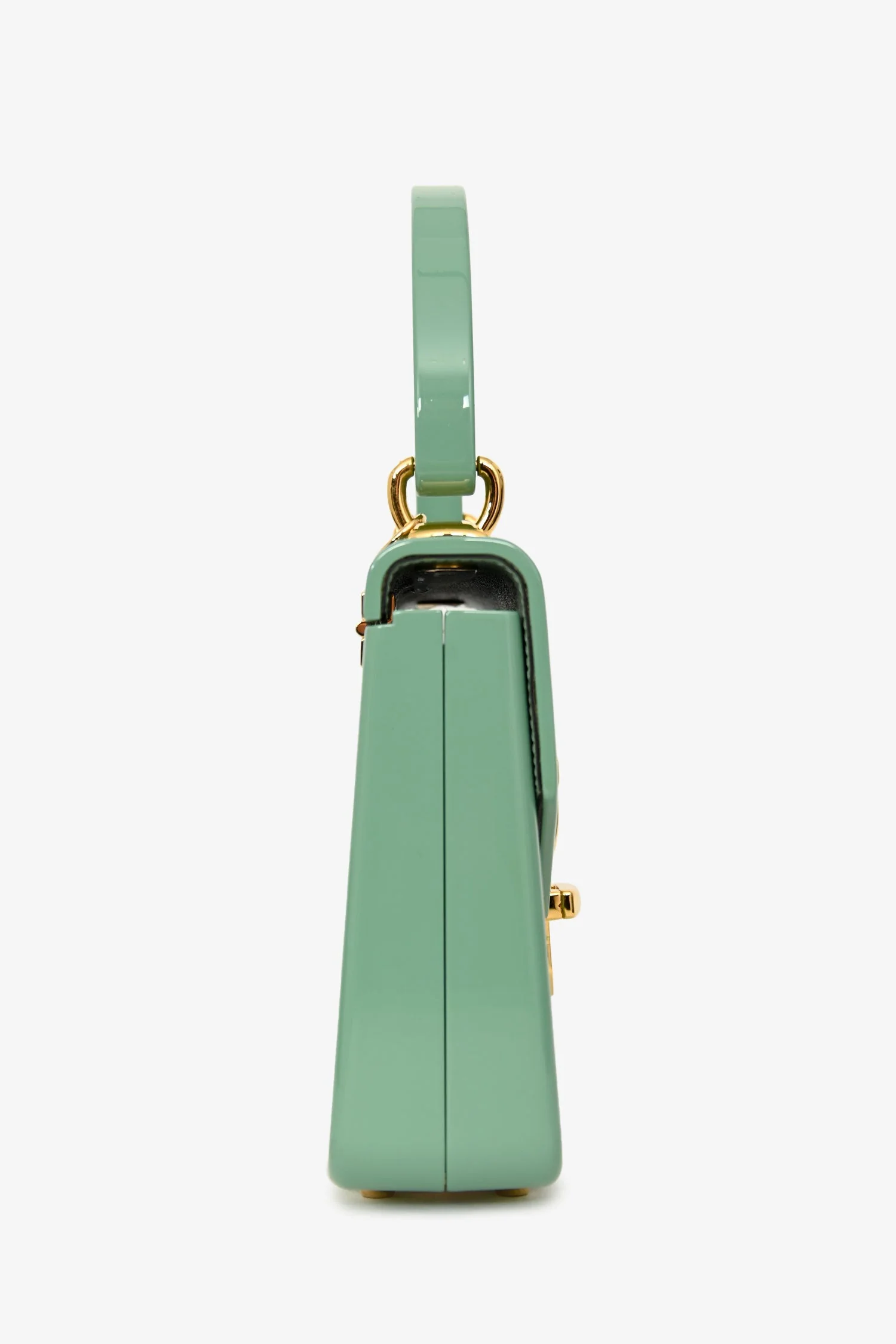 Gucci 2019 Sage Green Acrylic 'Sylvie 1969' Plexiglass Mini Top Handle - Image 3