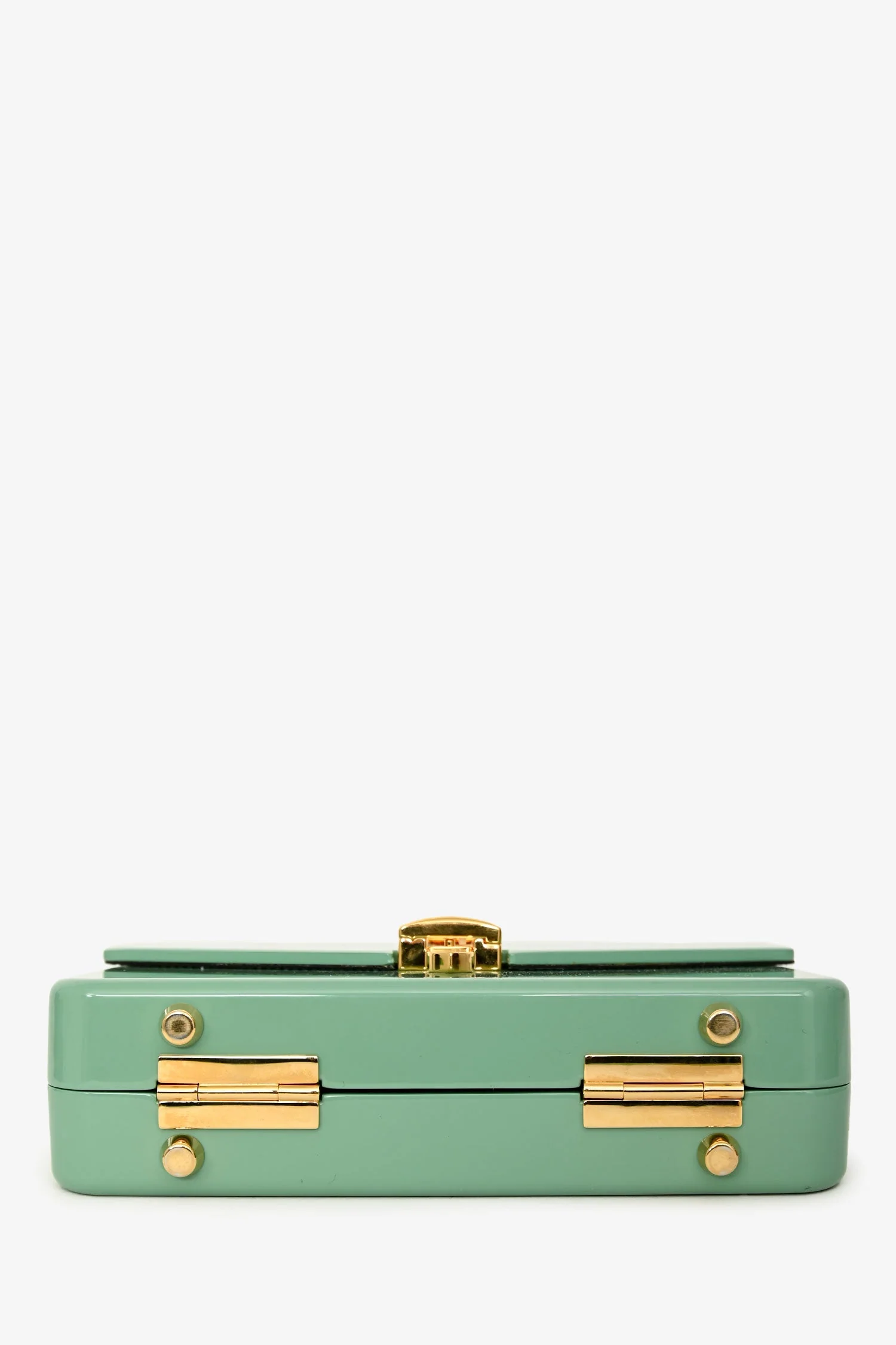 Gucci 2019 Sage Green Acrylic 'Sylvie 1969' Plexiglass Mini Top Handle - Image 5