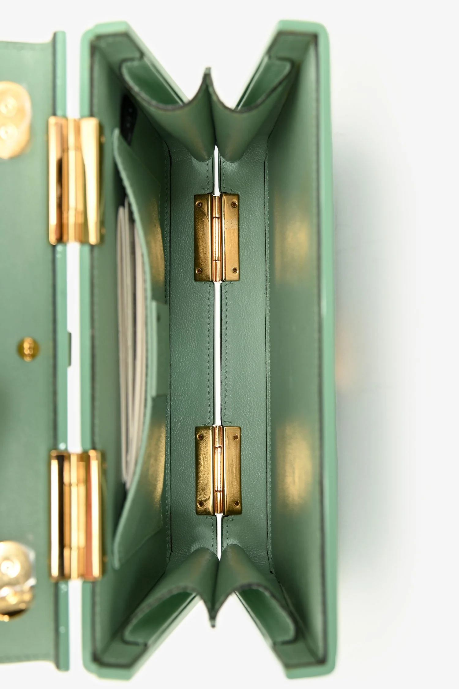 Gucci 2019 Sage Green Acrylic 'Sylvie 1969' Plexiglass Mini Top Handle - Image 6