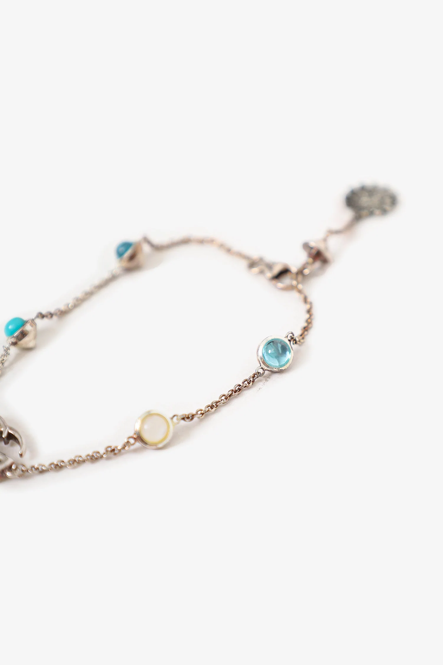 Gucci 925 Sterling Silver Double G Flower Chain Bracelet - Image 3