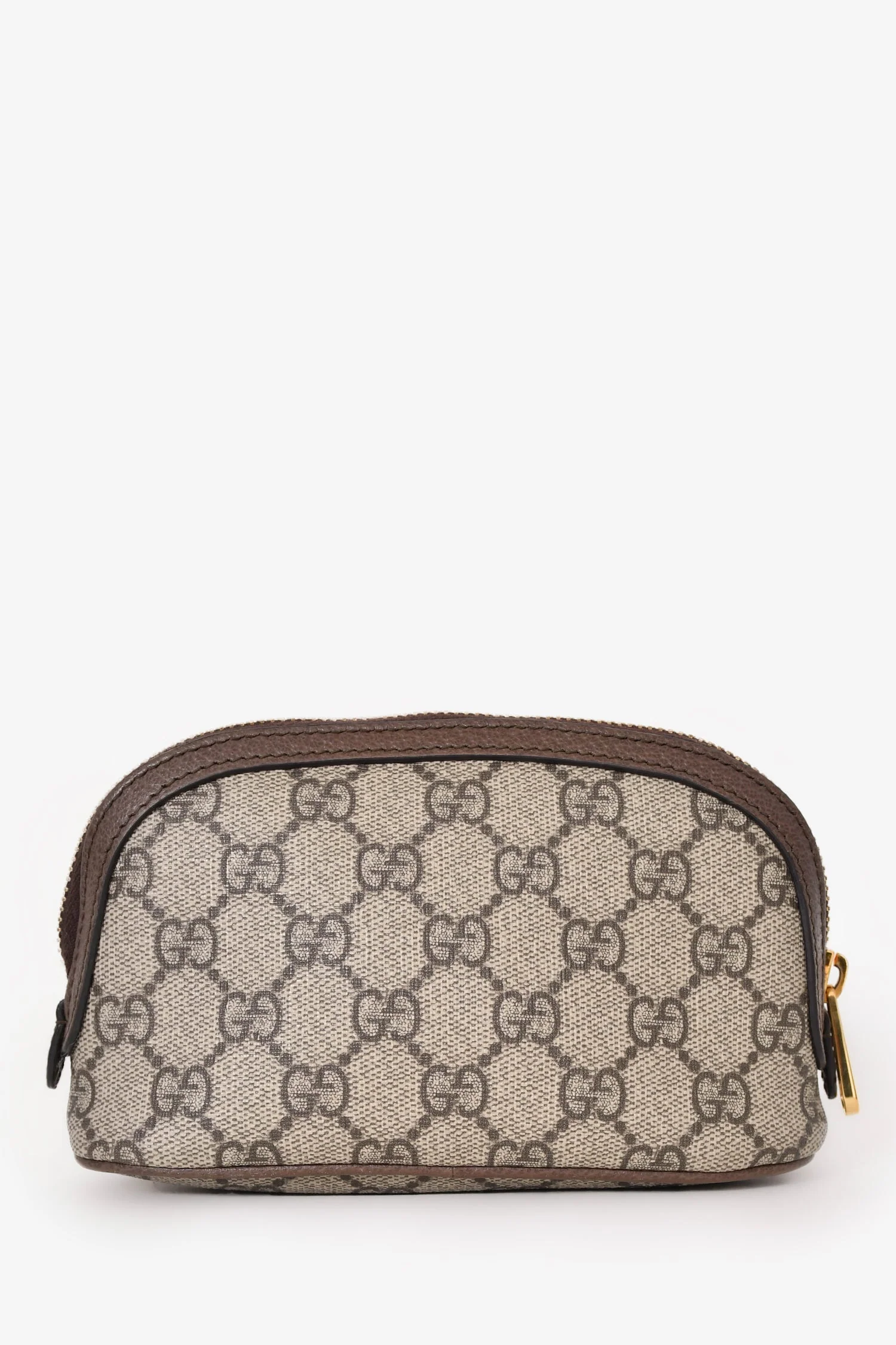 Gucci Beige/Brown Canvas/Leather Trim GG Ophidia Cosmetic Pouch - Image 2