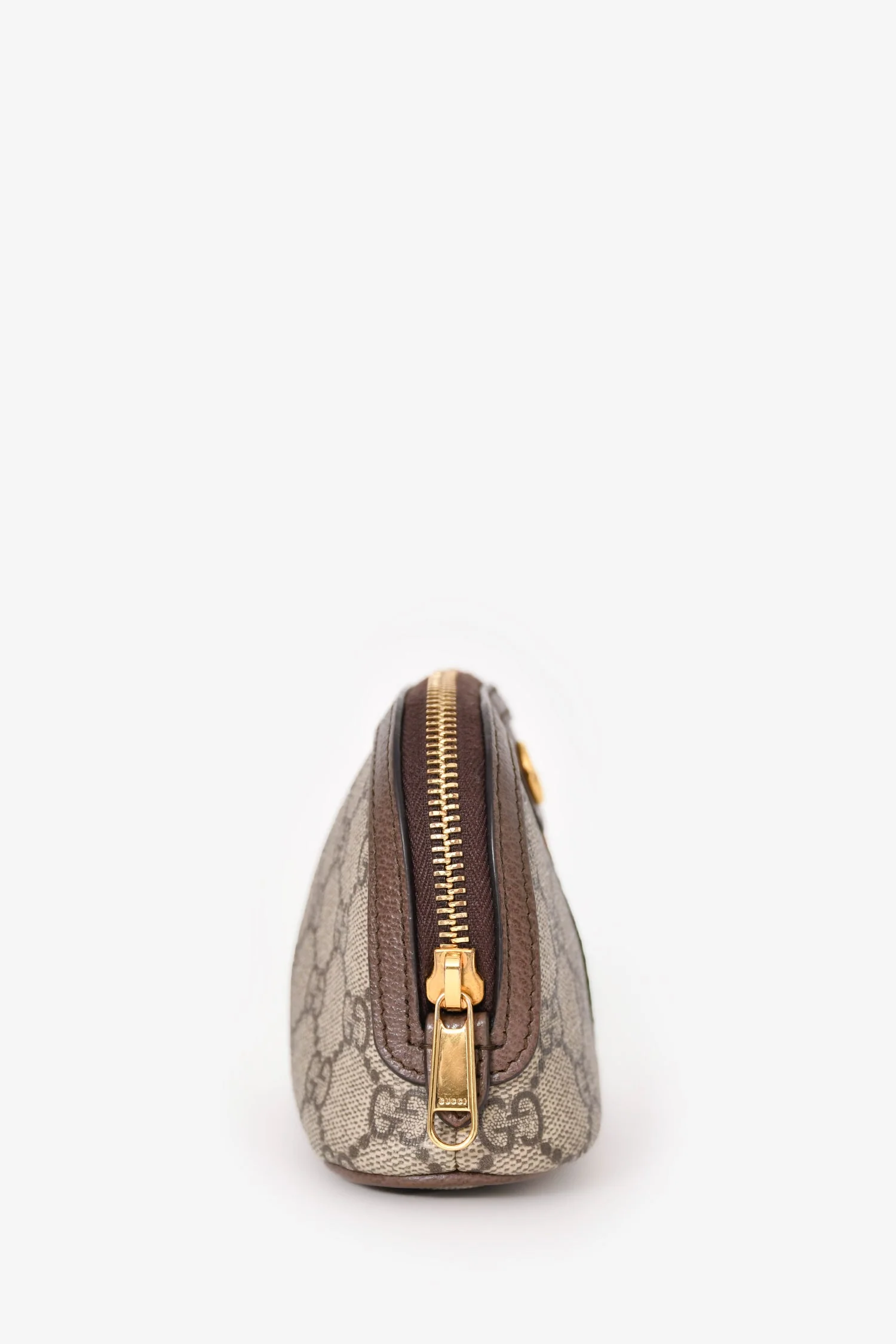 Gucci Beige/Brown Canvas/Leather Trim GG Ophidia Cosmetic Pouch - Image 3