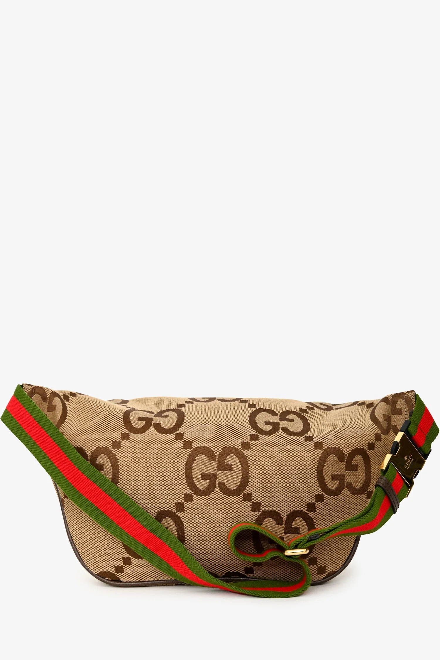 Gucci Beige Canvas Giant GG Web Belt Bag - Image 2