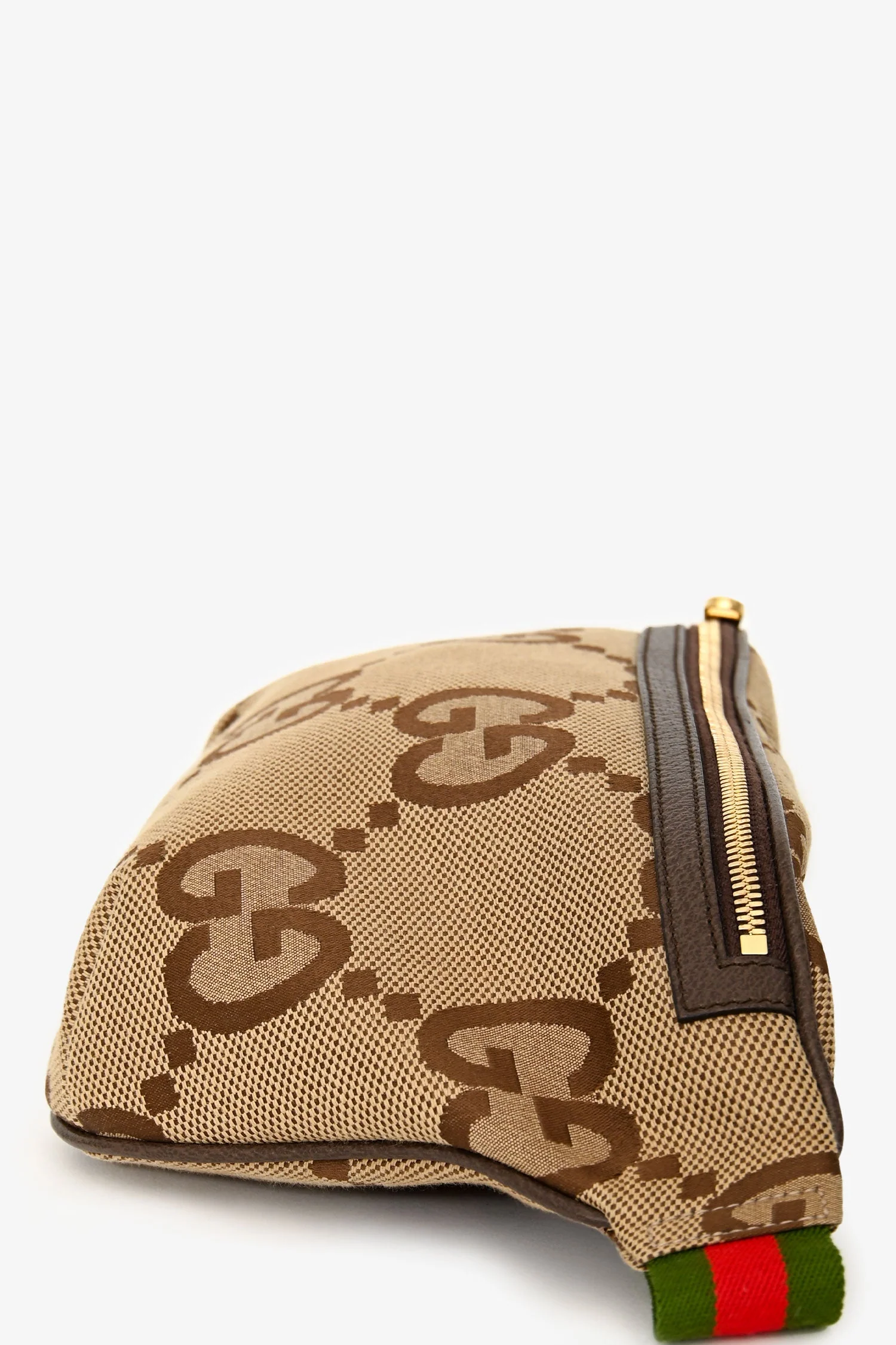Gucci Beige Canvas Giant GG Web Belt Bag - Image 4