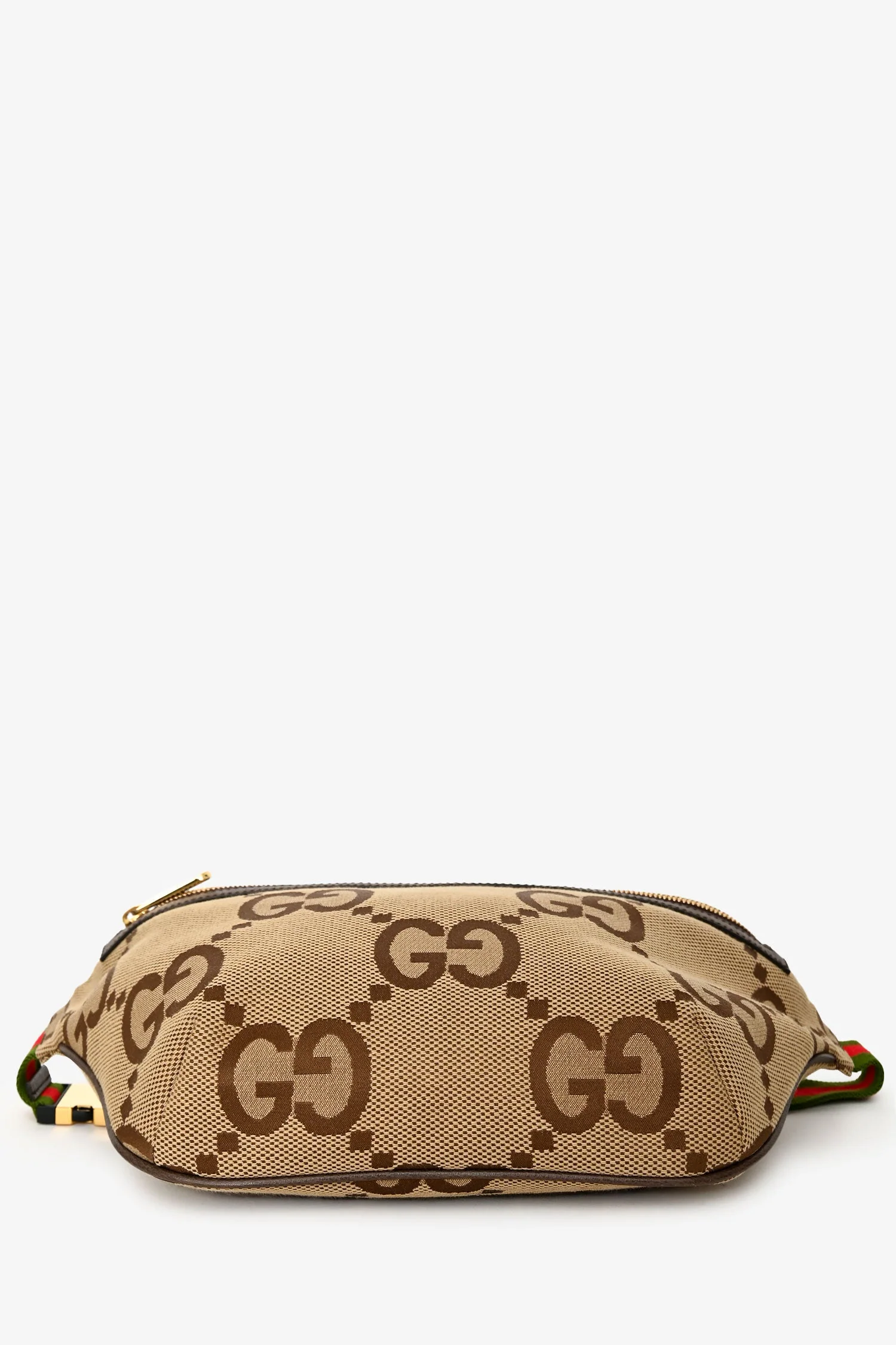 Gucci Beige Canvas Giant GG Web Belt Bag - Image 5