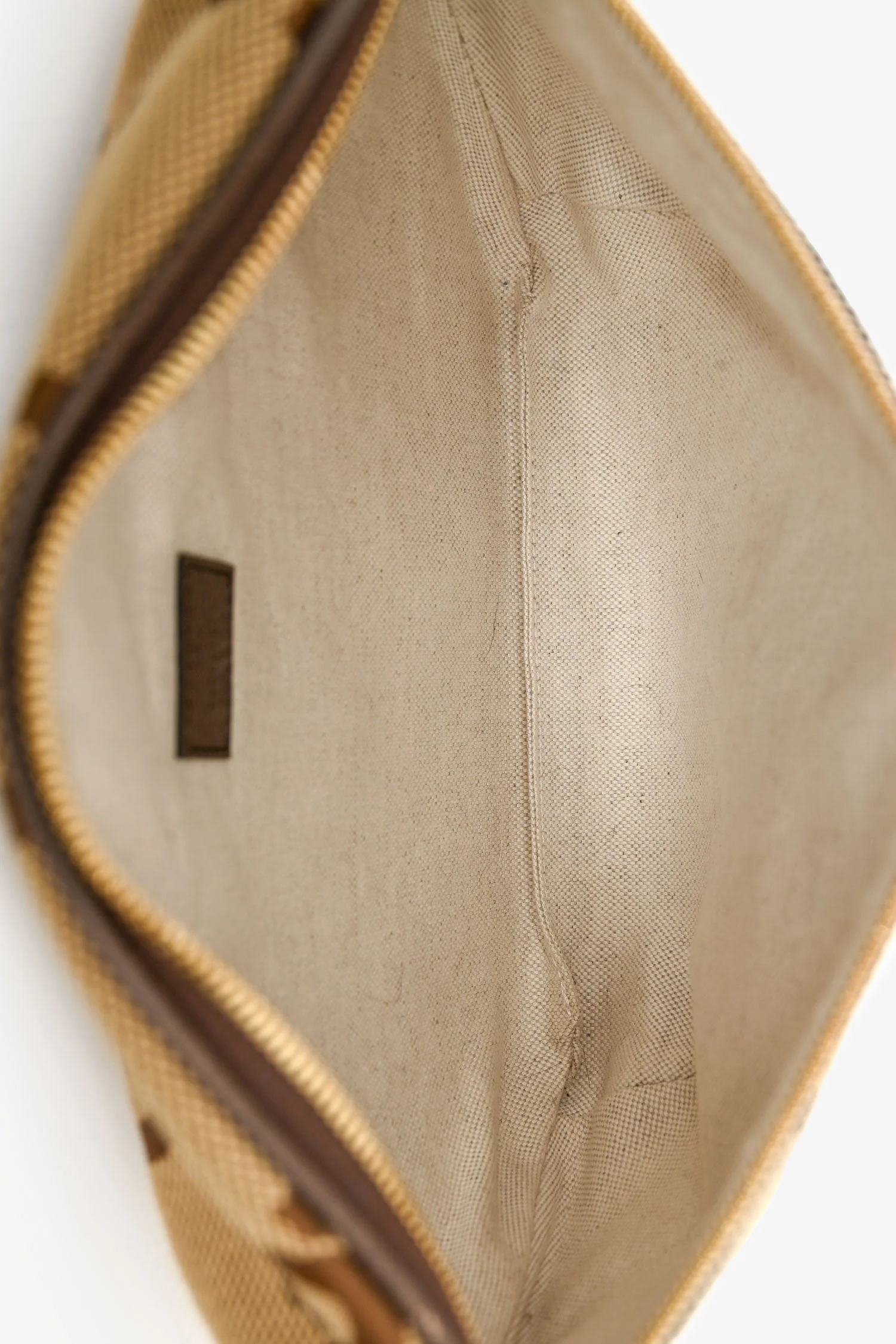 Gucci Beige Canvas Giant GG Web Belt Bag - Image 6