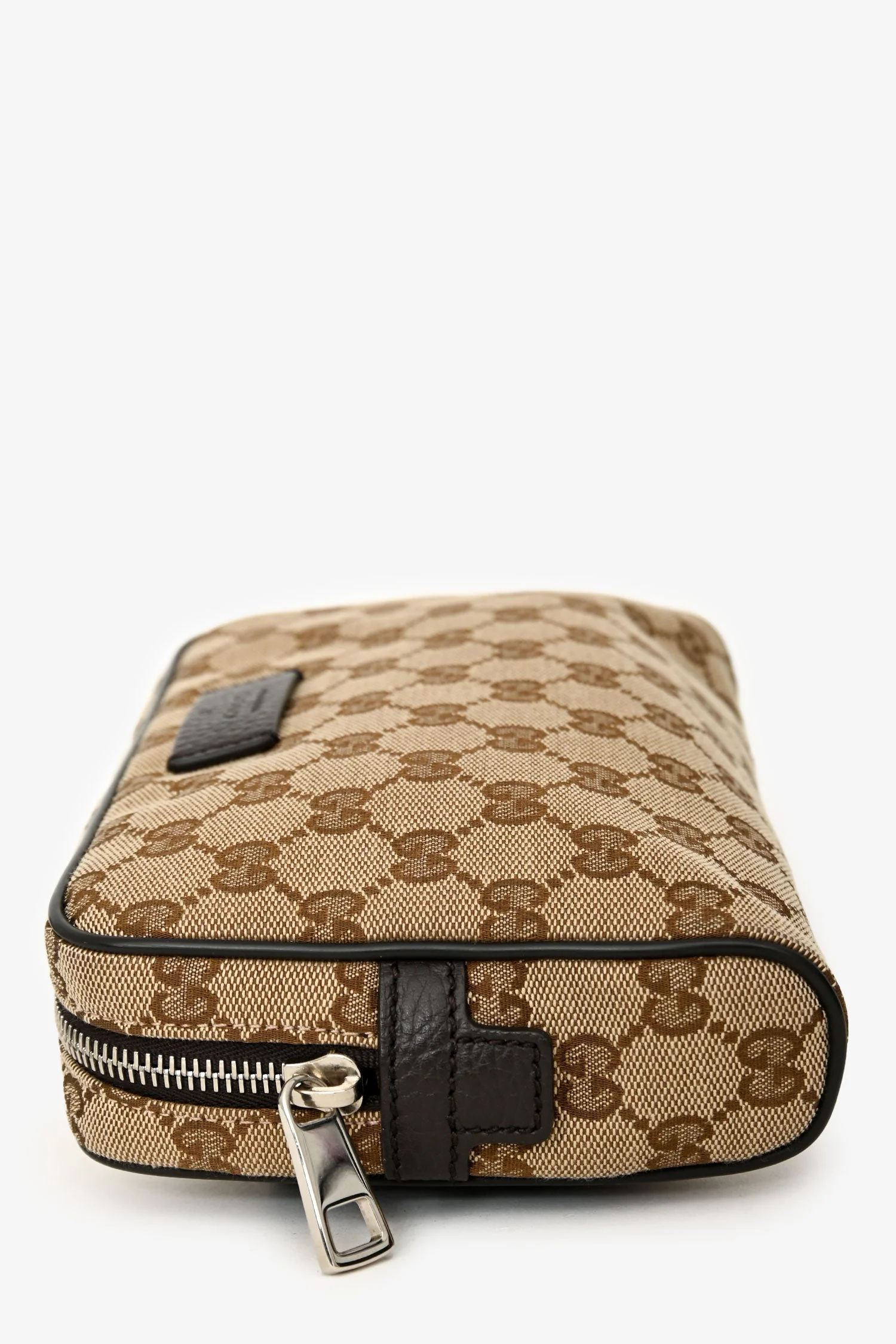 Gucci Beige/Dark Brown GG Canvas Belt Bag - Image 4