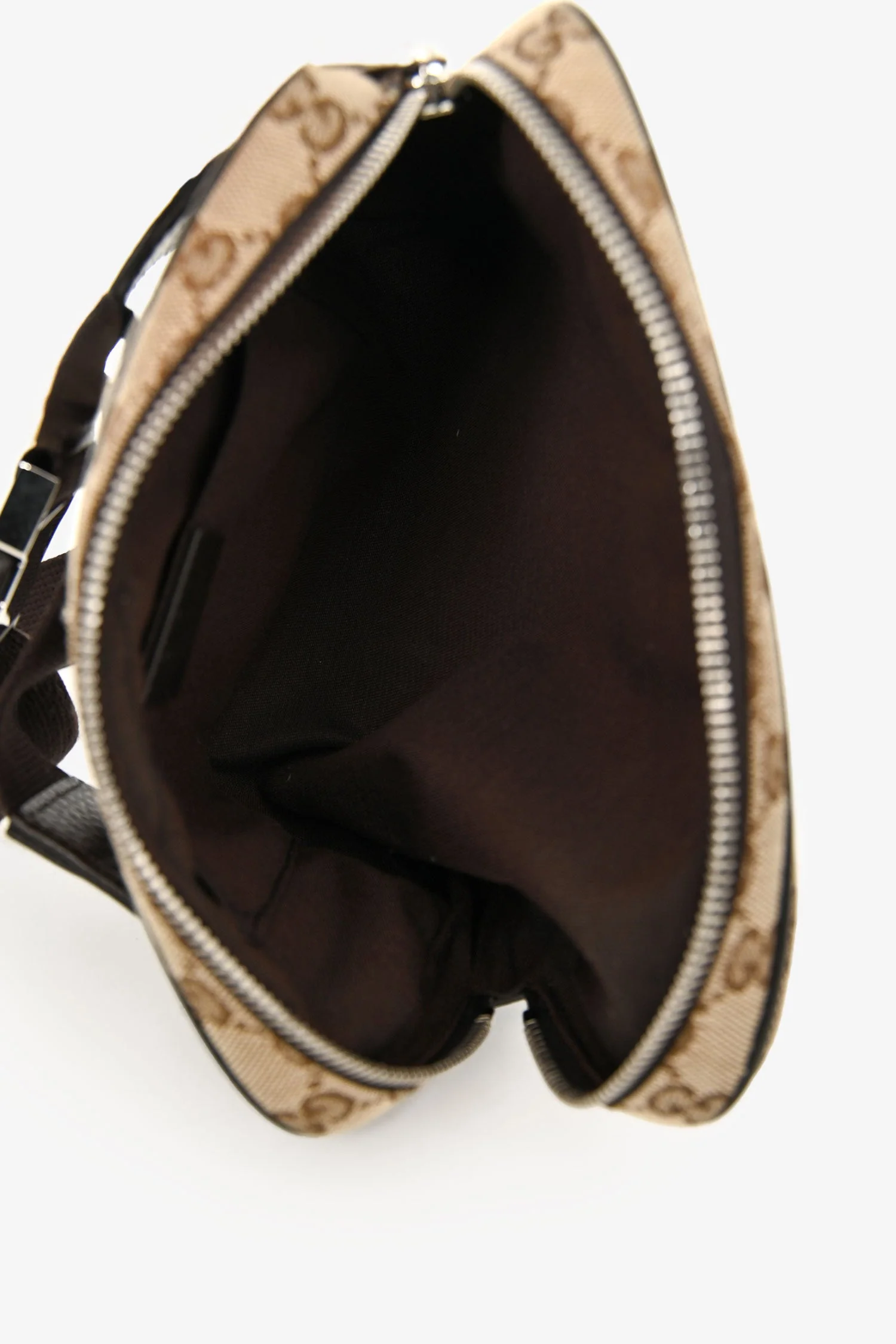 Gucci Beige/Dark Brown GG Canvas Belt Bag - Image 6