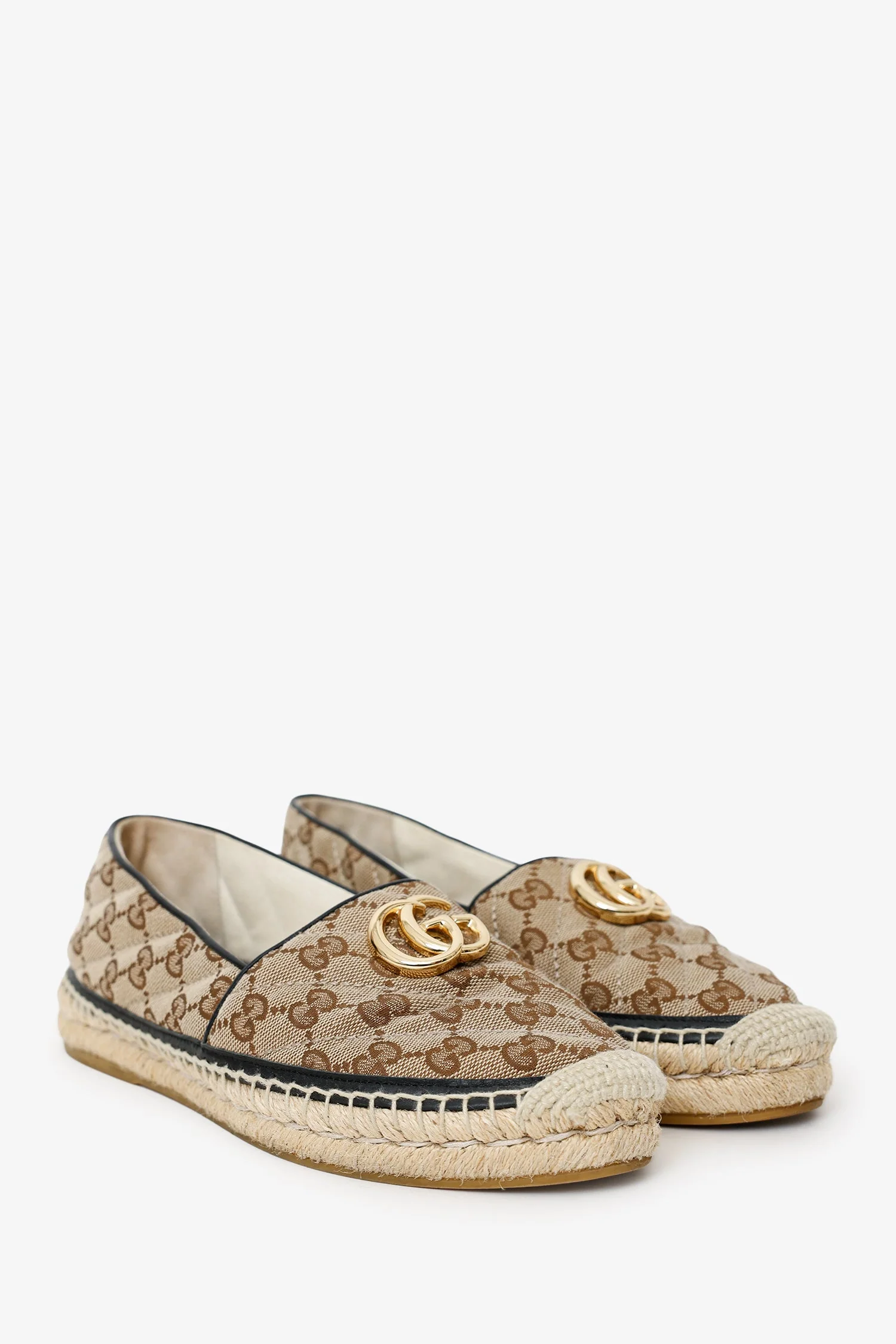 Gucci Beige GG Canvas Espadrilles Size 38 - Image 2