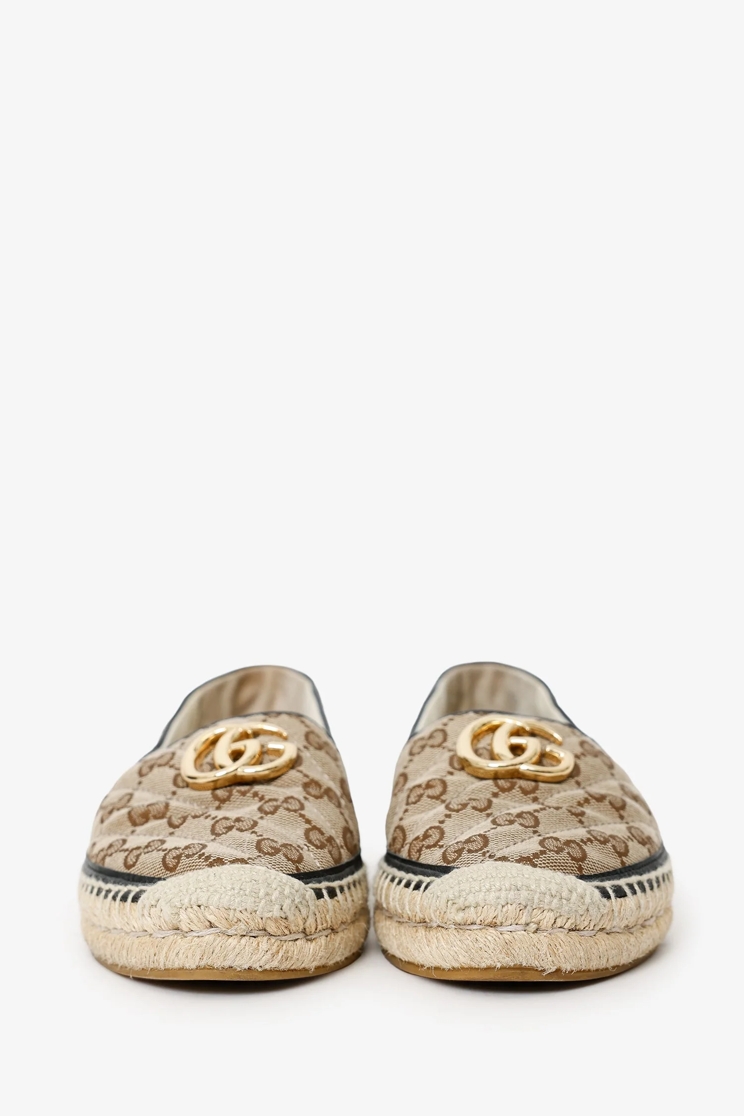 Gucci Beige GG Canvas Espadrilles Size 38 - Image 3