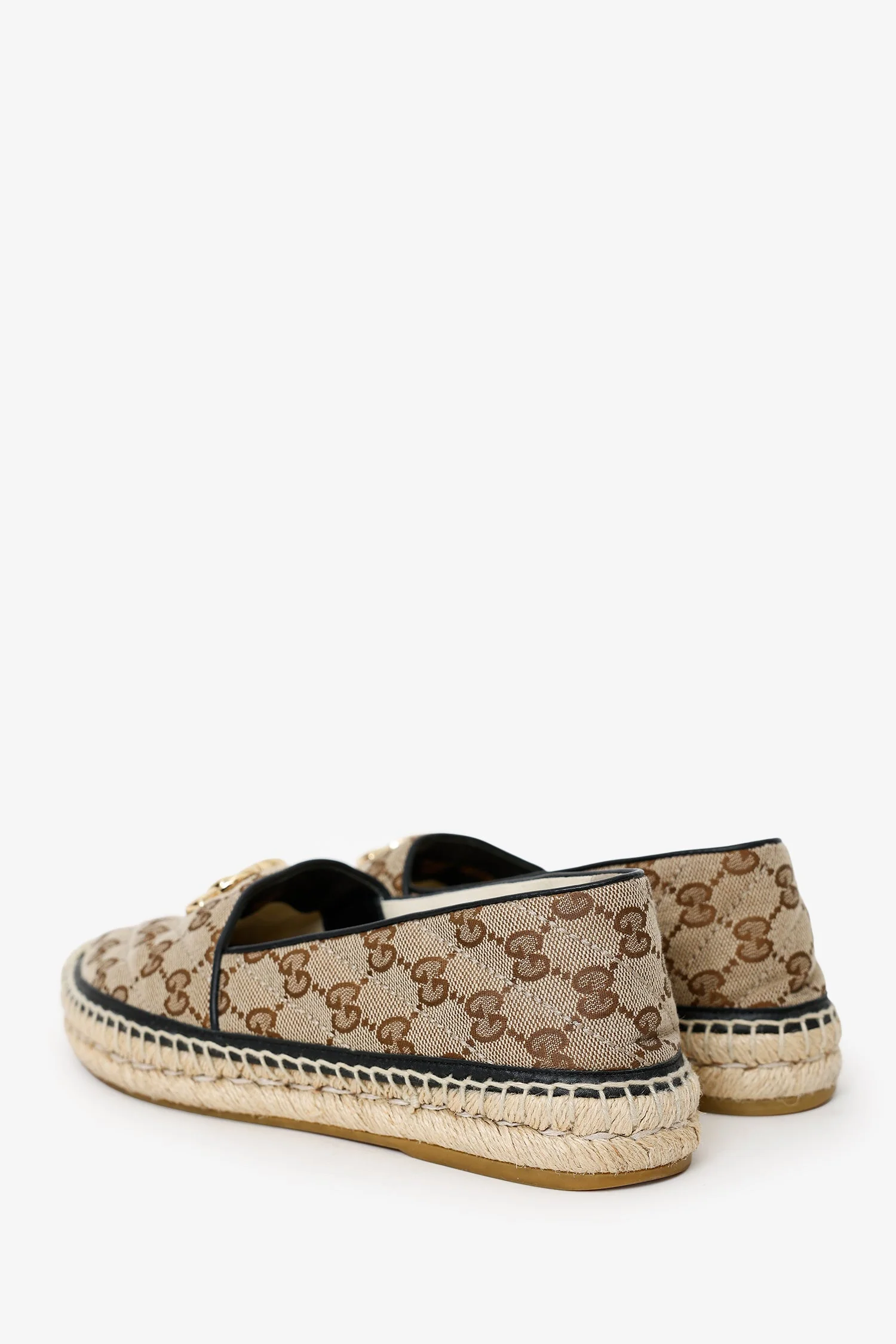 Gucci Beige GG Canvas Espadrilles Size 38 - Image 4