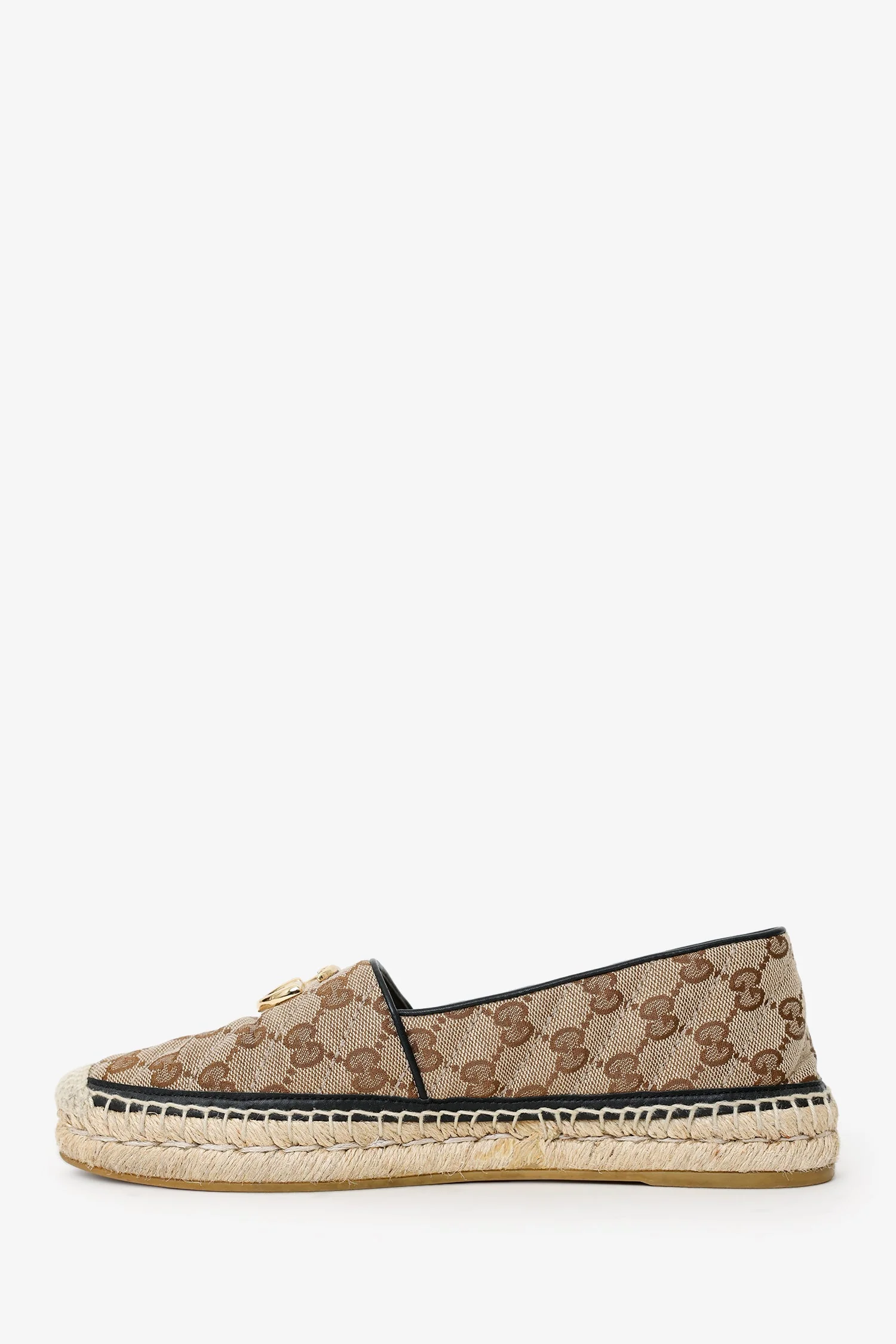 Gucci Beige GG Canvas Espadrilles Size 38 - Image 5