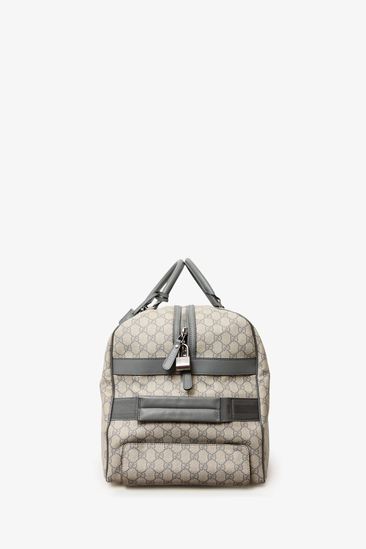 Gucci Beige GG Plus Monogram Large Carry On Duffle Trolley - Image 5