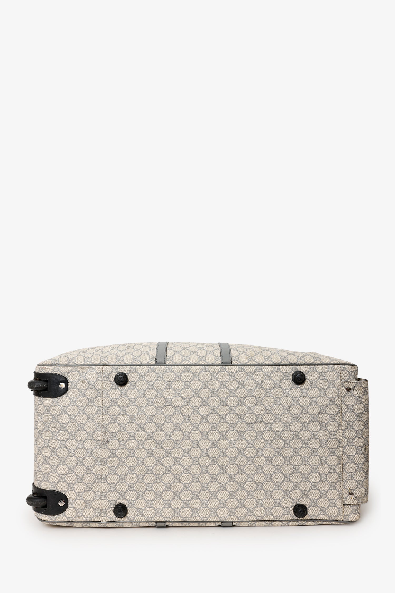 Gucci Beige GG Plus Monogram Large Carry On Duffle Trolley - Image 6