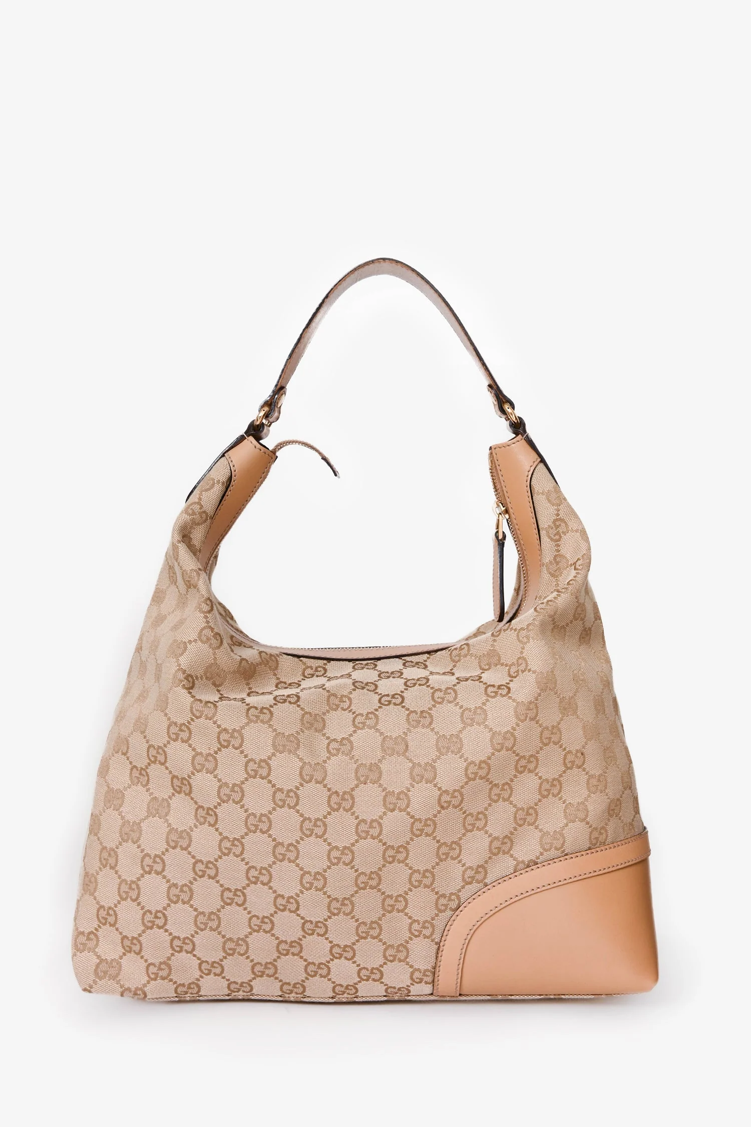 Gucci Beige GG Supreme Canvas Horsebit Tassel Shoulder Bag - Image 2