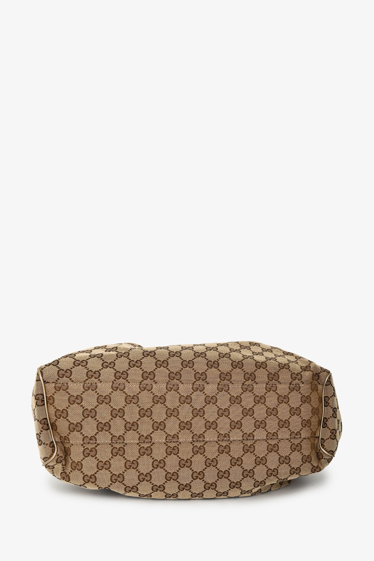 Gucci Beige/Gold Leather Trim GG Canvas Medium Sukey Tote Bag - Image 5