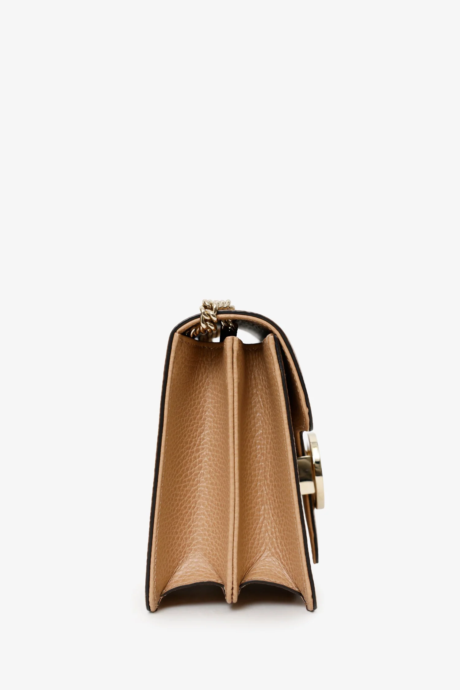 Gucci Beige Leather Interlocking G Small Dollar Crossbody Bag - Image 2