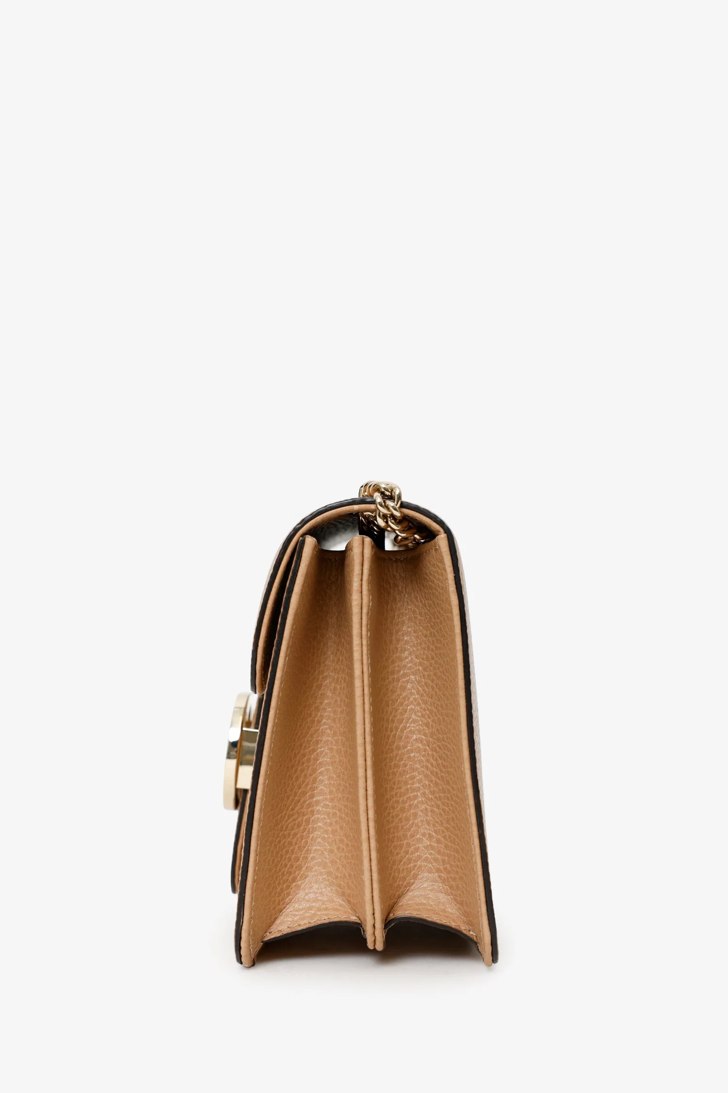 Gucci Beige Leather Interlocking G Small Dollar Crossbody Bag - Image 4