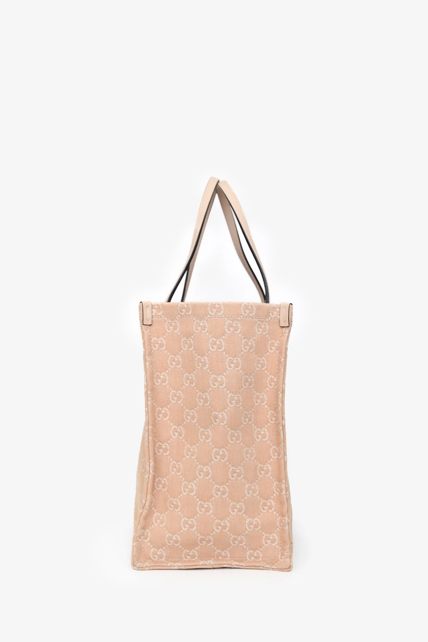 Gucci Beige Monogram Denim Ophidia Large Shopper Tote with Pouch - Image 4
