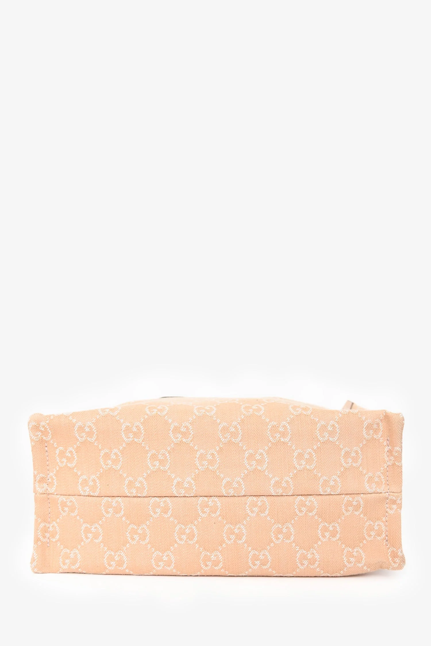 Gucci Beige Monogram Denim Ophidia Medium Shopper Tote with Strap + Pouch - Image 5
