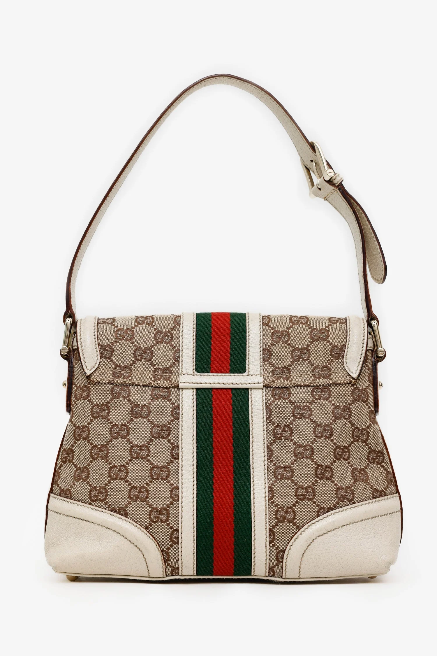 Gucci Beige Ophidia GG Web Shoulder Bag - Image 2
