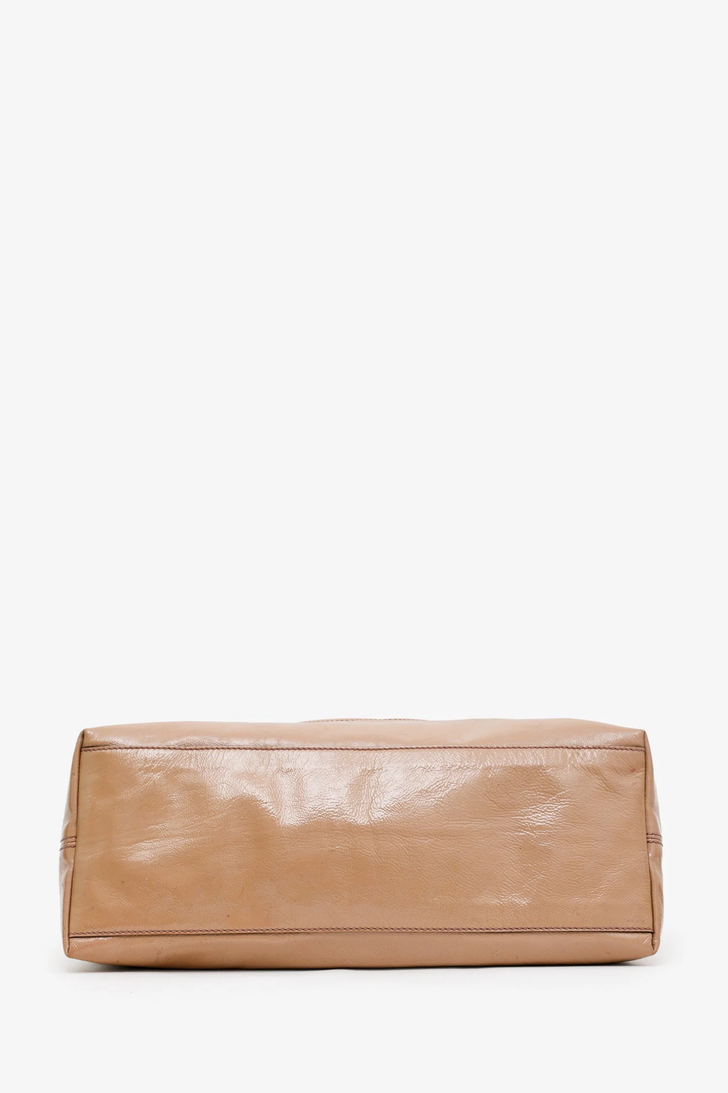 Gucci Beige Patent Leather Interlocking G Soho Medium Shoulder Bag - Image 5