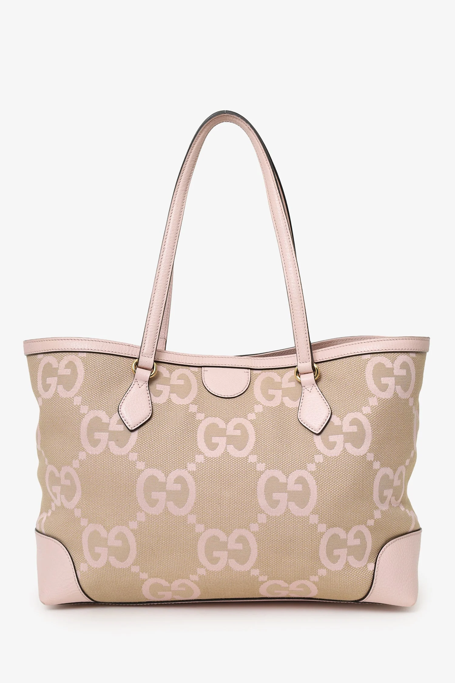 Gucci Beige/Pink Jumbo GG Medium Ophidia Tote - Image 2
