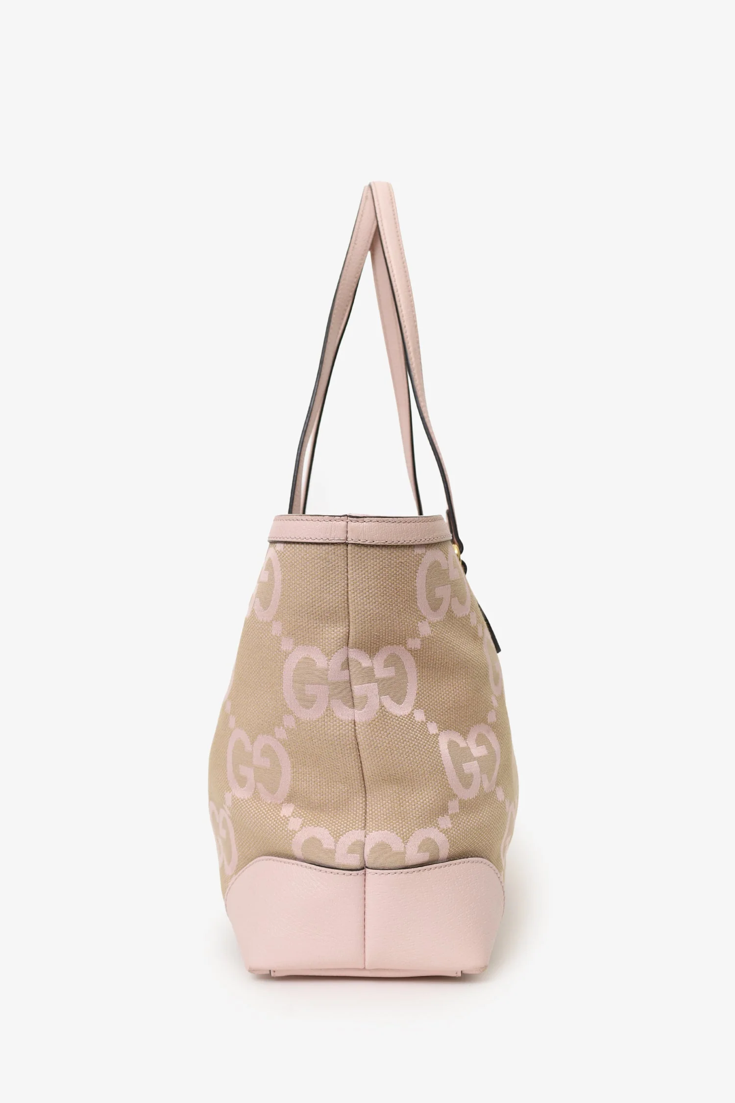 Gucci Beige/Pink Jumbo GG Medium Ophidia Tote - Image 3
