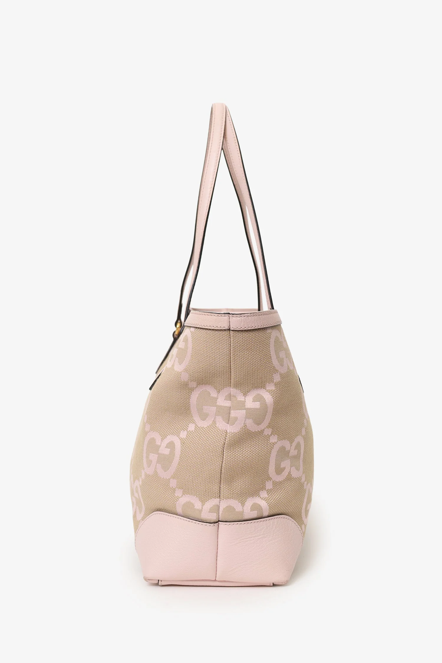 Gucci Beige/Pink Jumbo GG Medium Ophidia Tote - Image 4