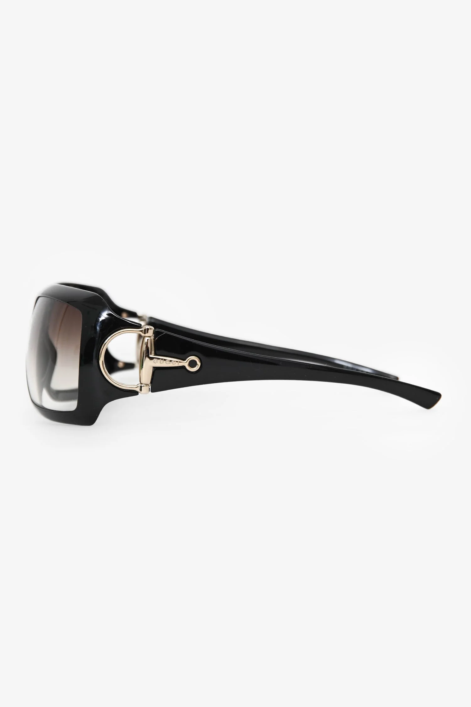 Gucci Black Acetate Horsebit Square Sunglasses - Image 3