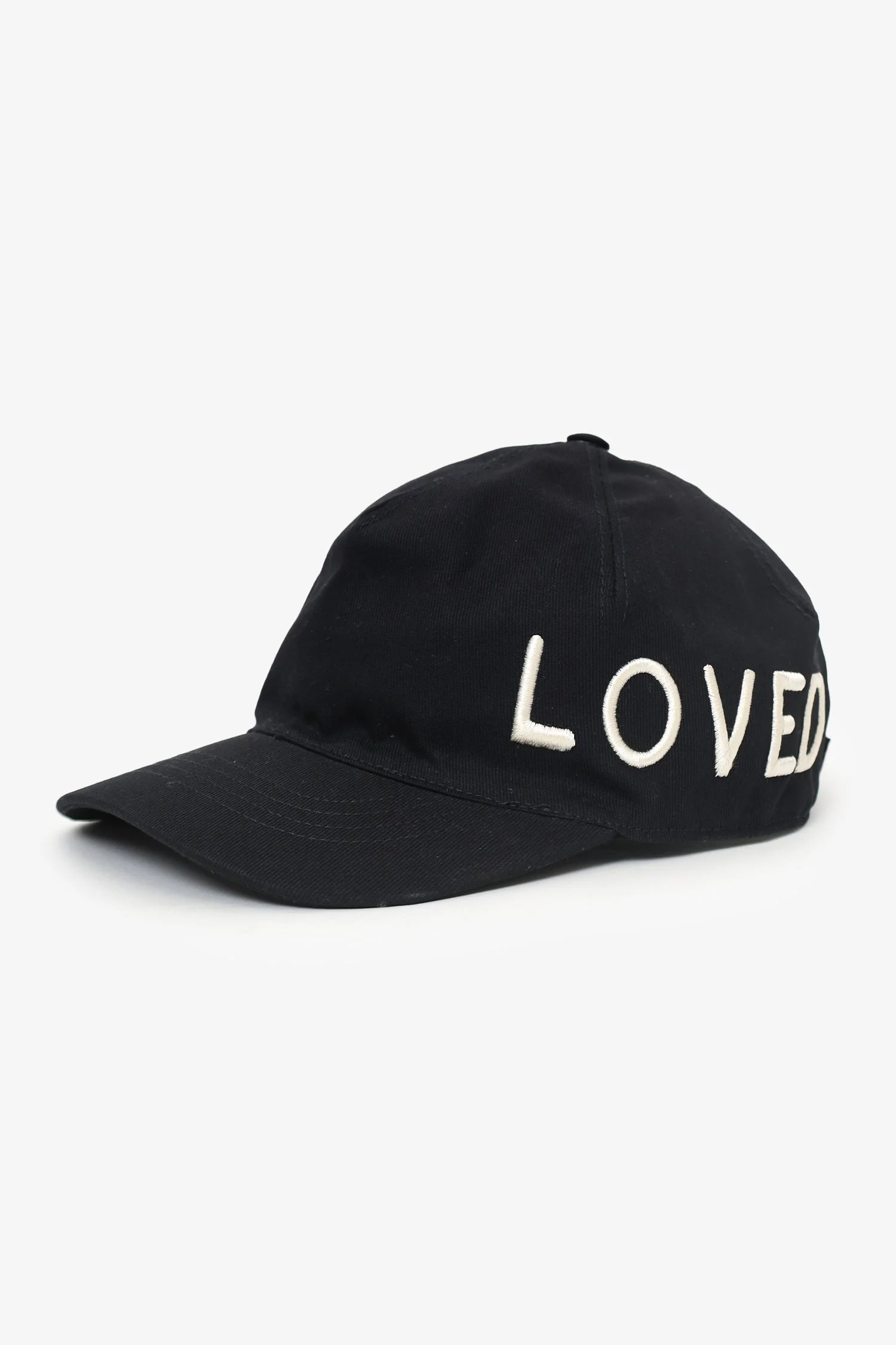 Gucci Black Canvas 'Loved' Embroidered Baseball Cap Size L - Image 3