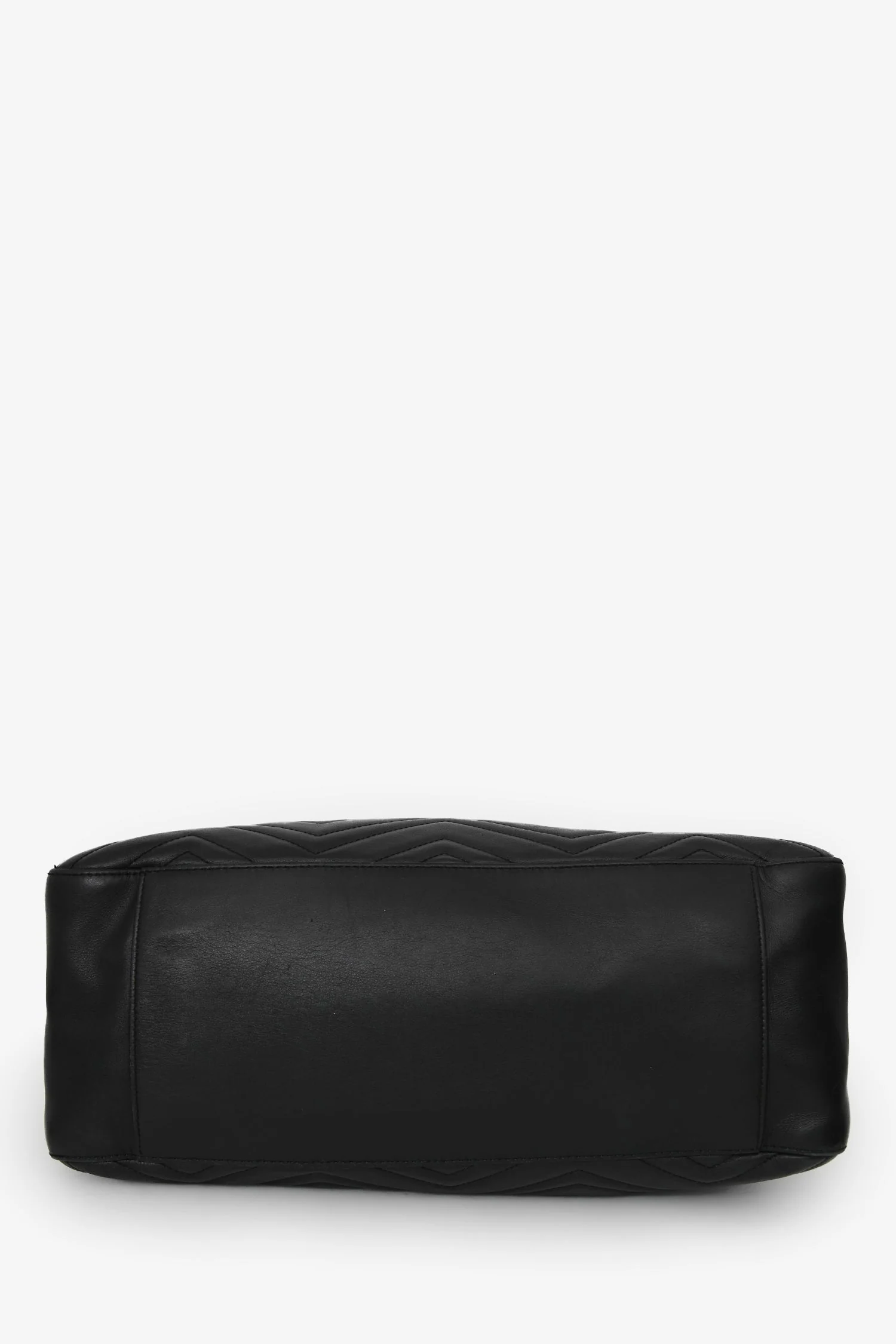 Gucci Black Chevron Leather Marmont Tote Bag - Image 5
