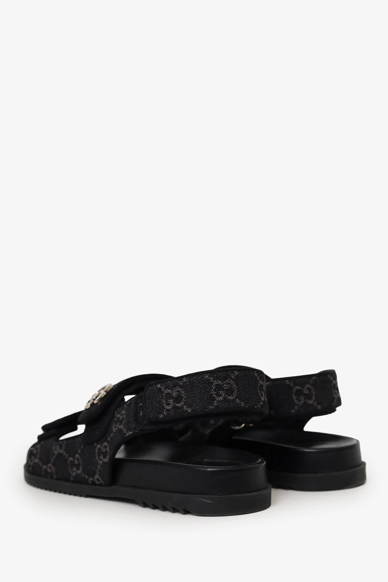 Gucci Black Denim 'GG' London Sandals Size 38 - Image 4